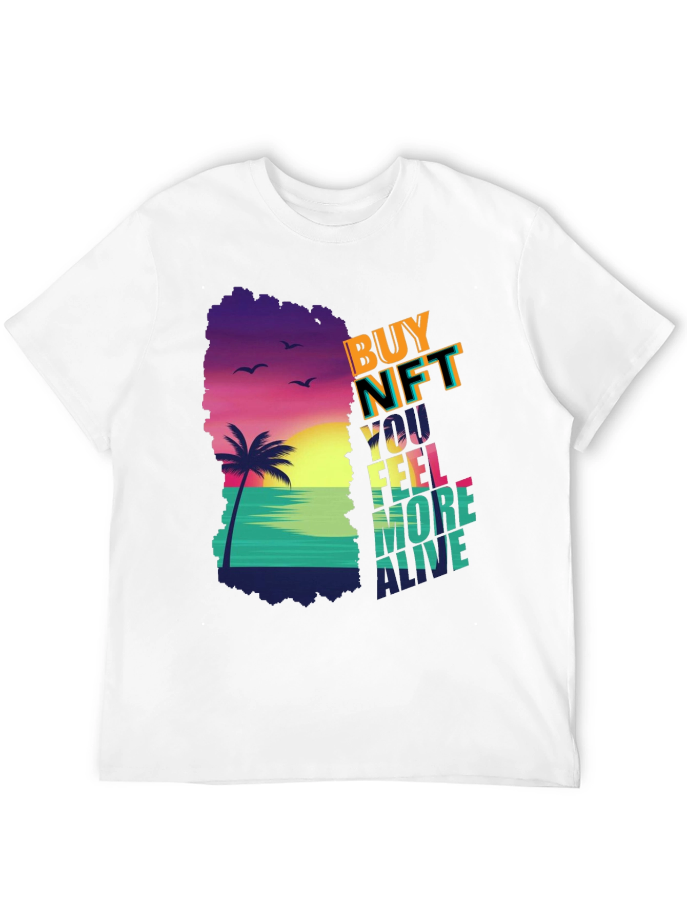 Buy NFT Beach Scene Graphic Tee