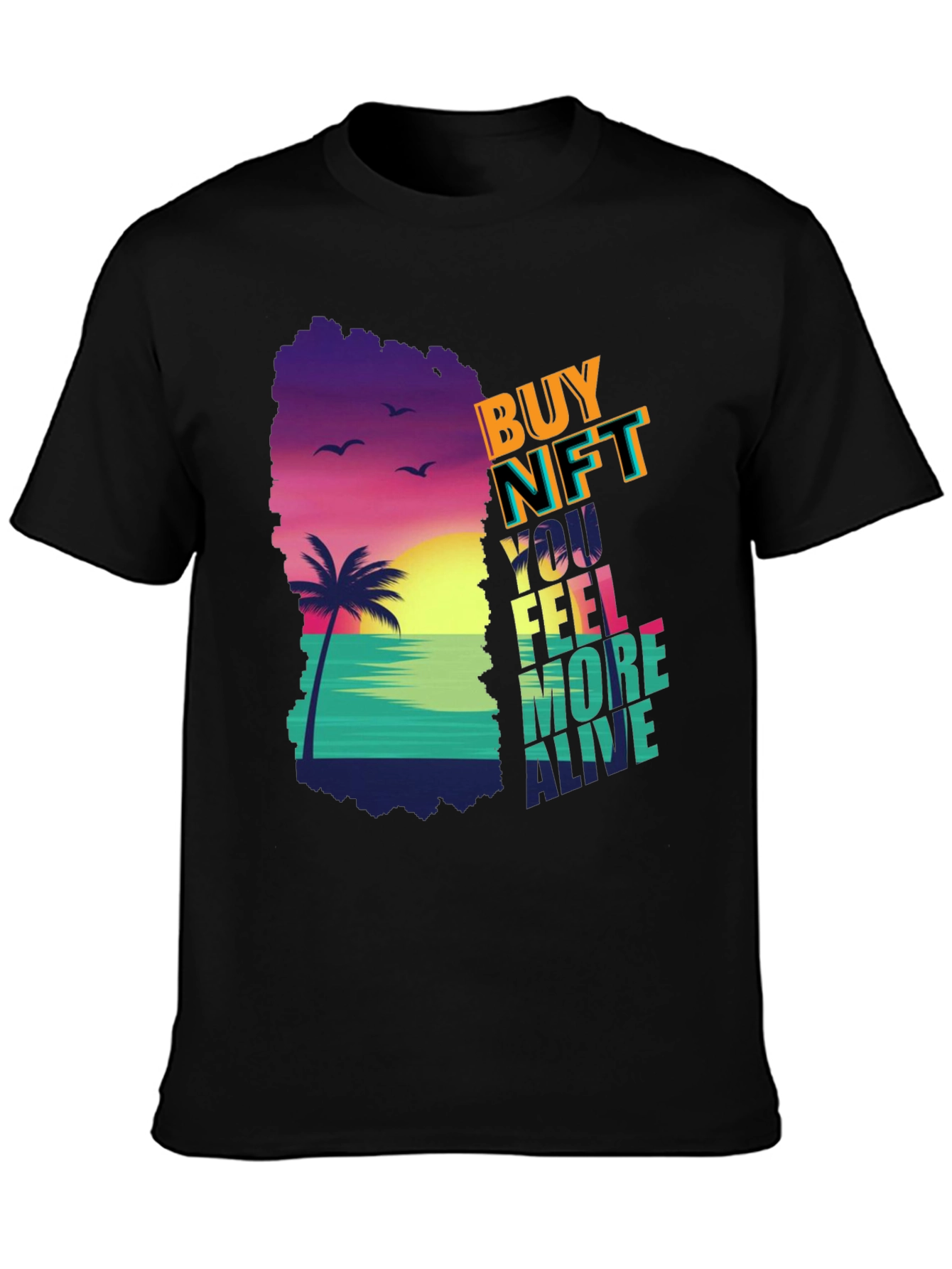 Buy NFT Beach Scene Graphic Tee