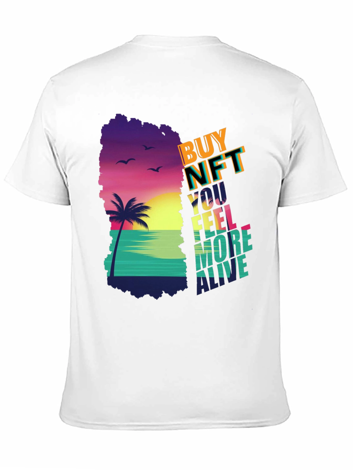 Buy NFT Beach Scene Graphic Tee