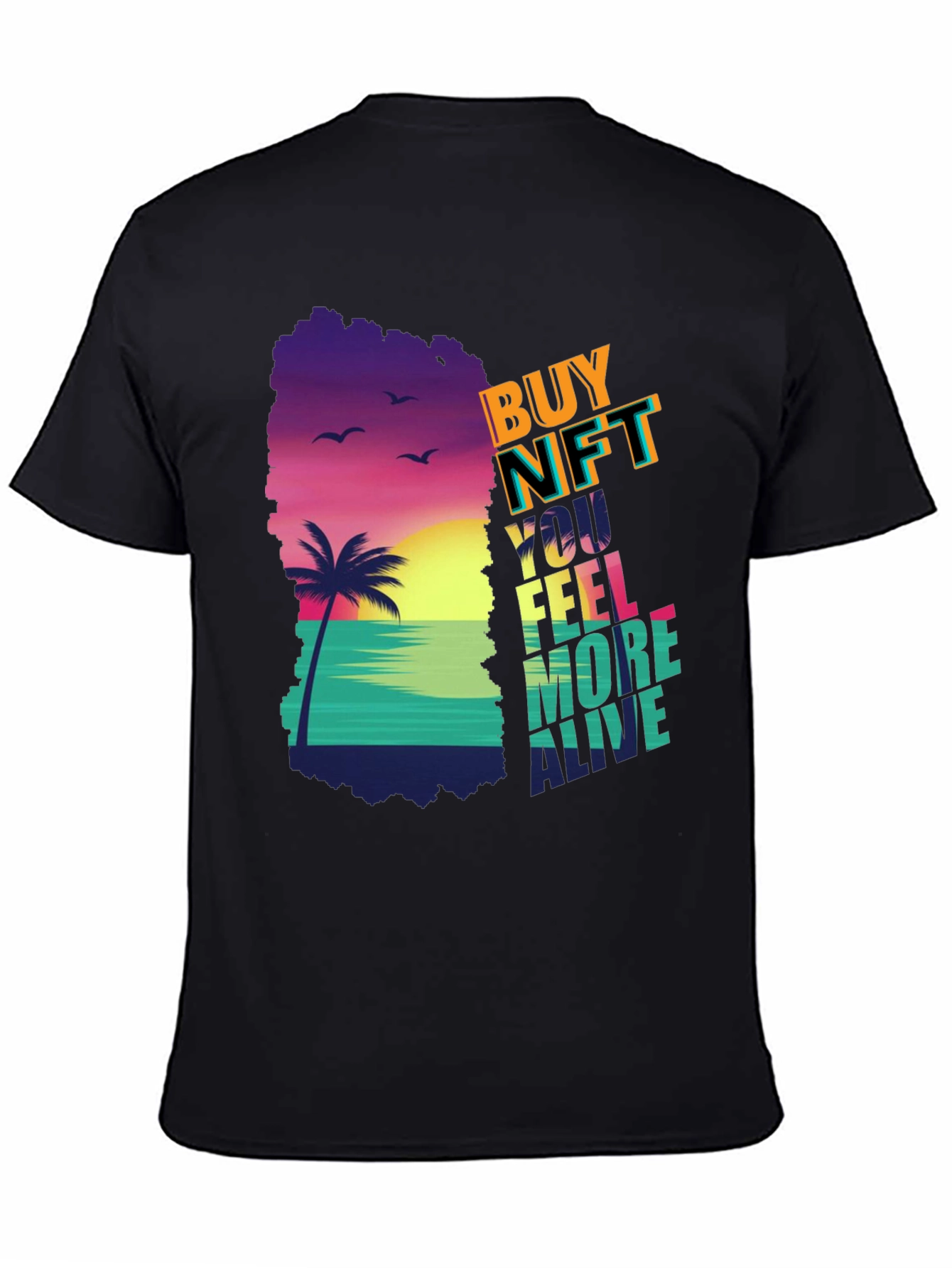 Buy NFT Beach Scene Graphic Tee