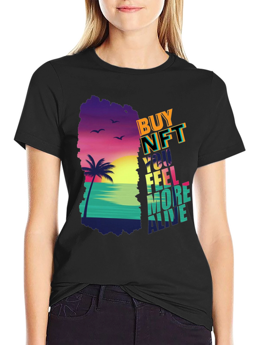 Buy NFT Beach Scene Graphic Tee