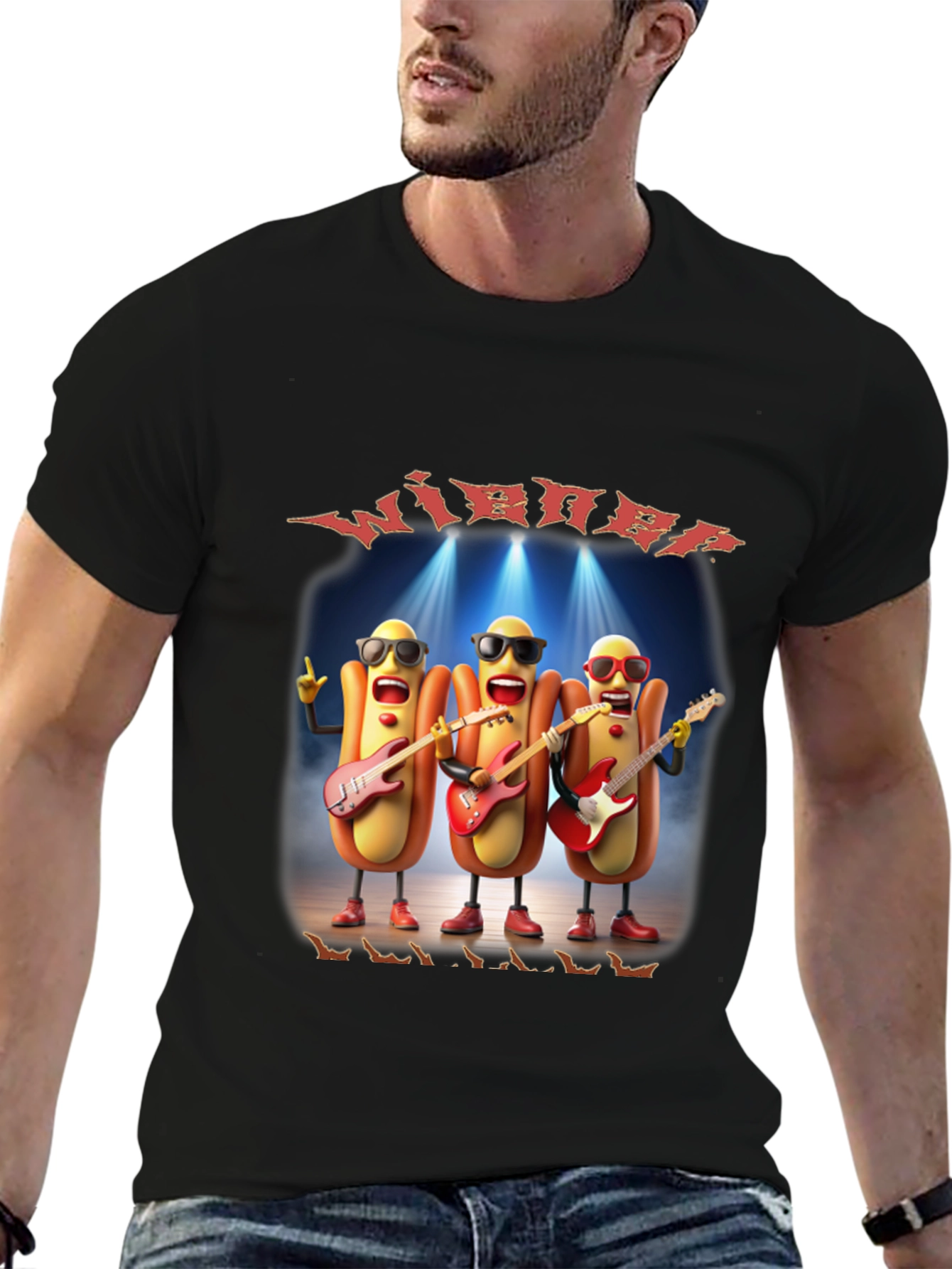 Wiener Guitar Band Graphic T-Shirt