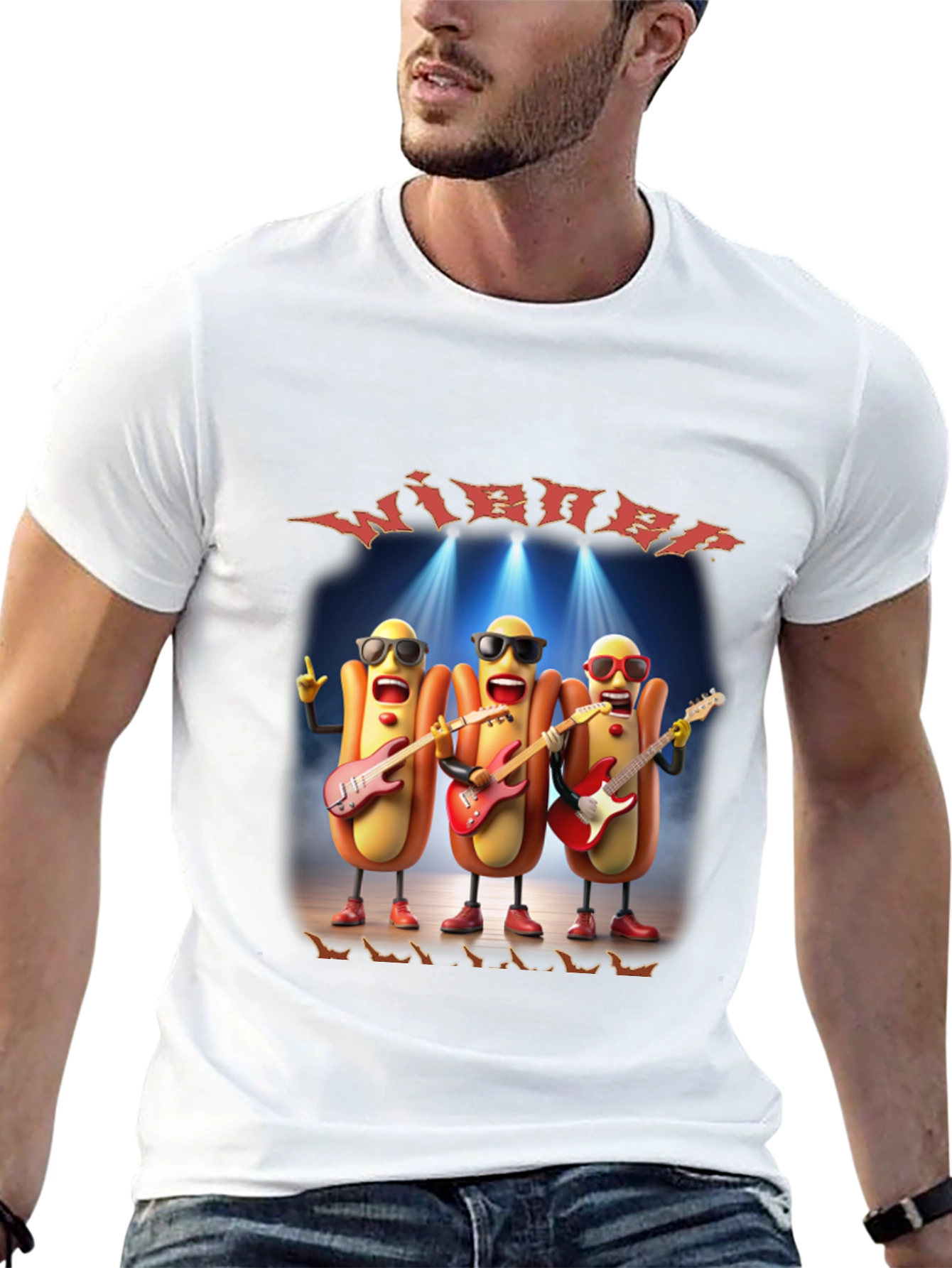 Wiener Guitar Band Graphic T-Shirt