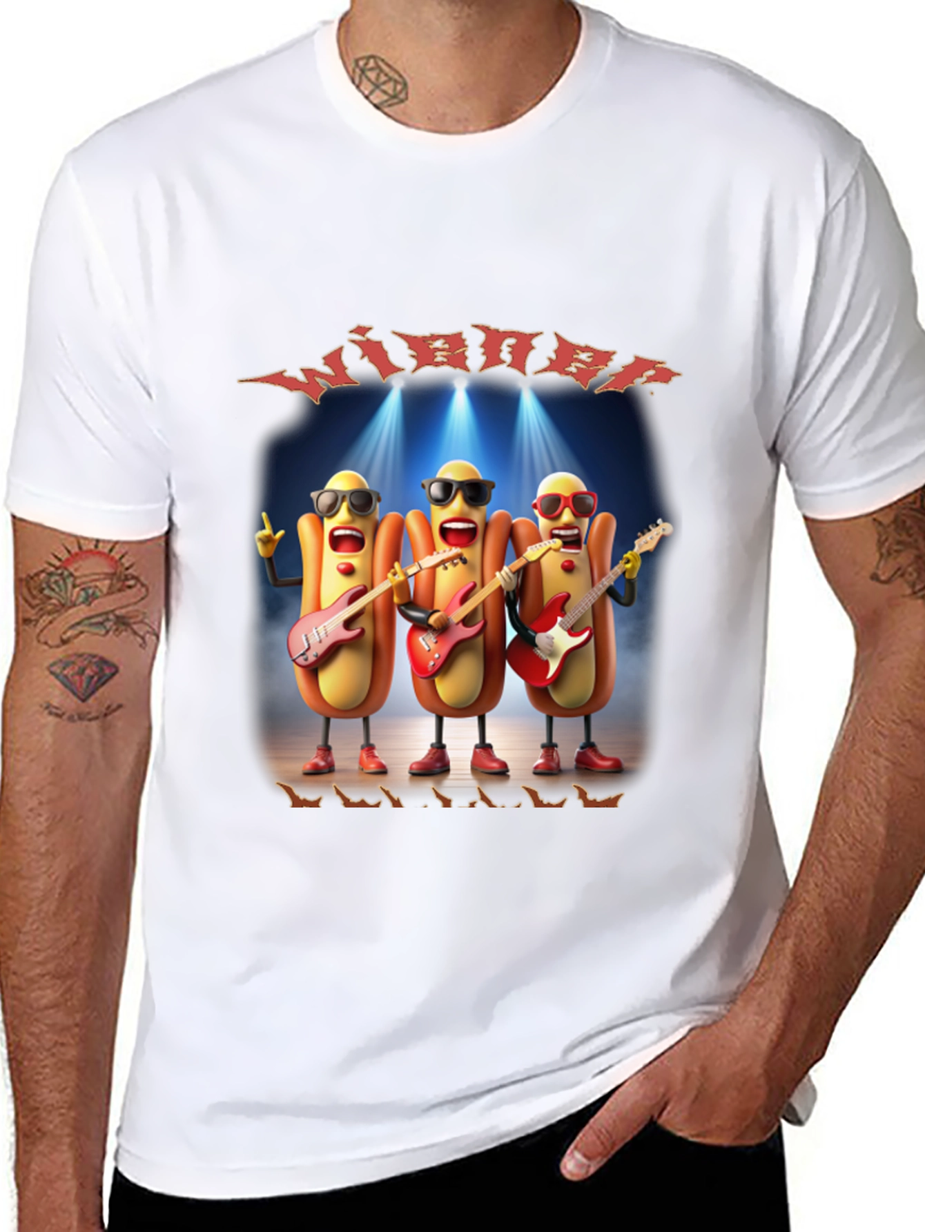 Wiener Guitar Band Graphic T-Shirt