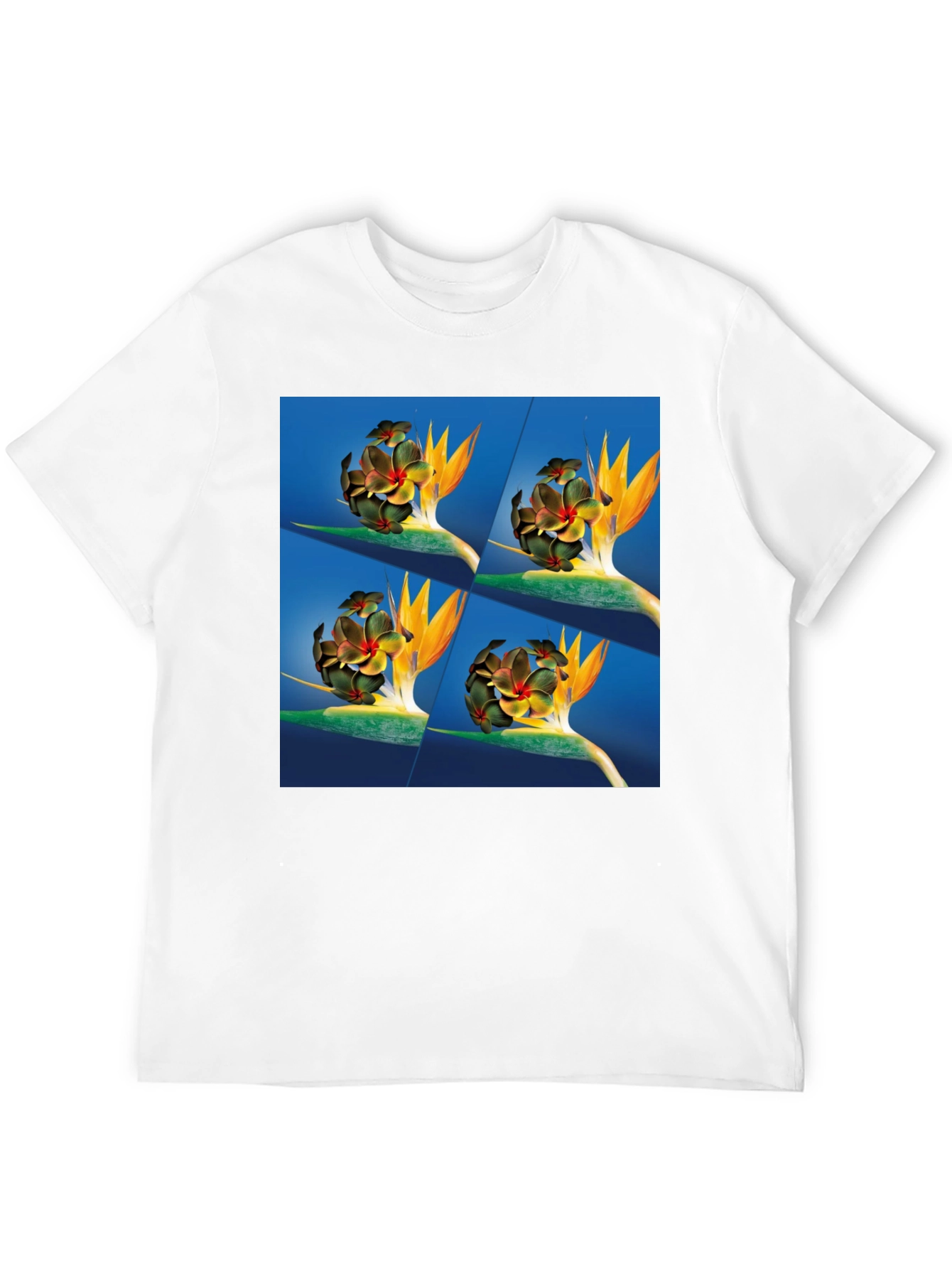 Tropical Flower Print T-Shirt