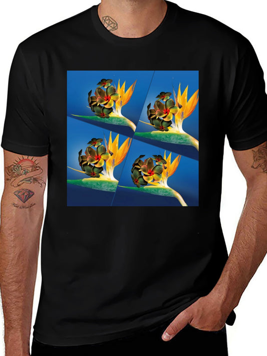 Tropical Flower Print T-Shirt