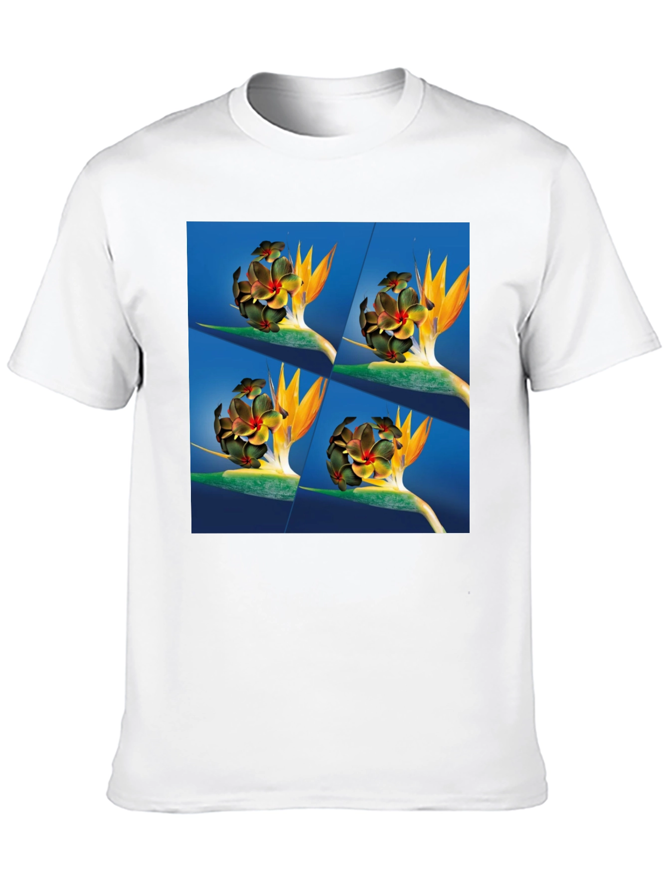Tropical Flower Print T-Shirt