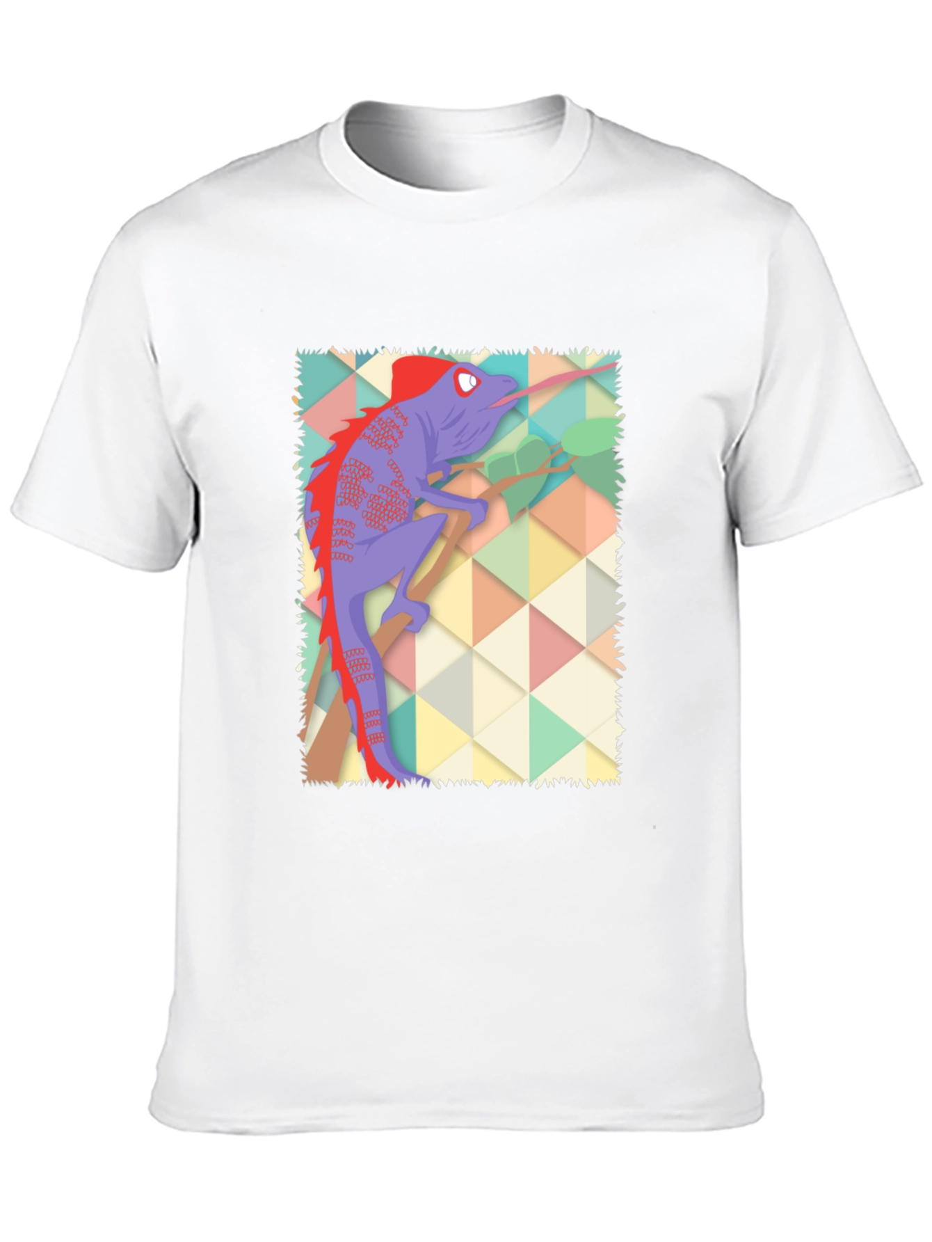 Cartoon Chameleon Graphic T-Shirt