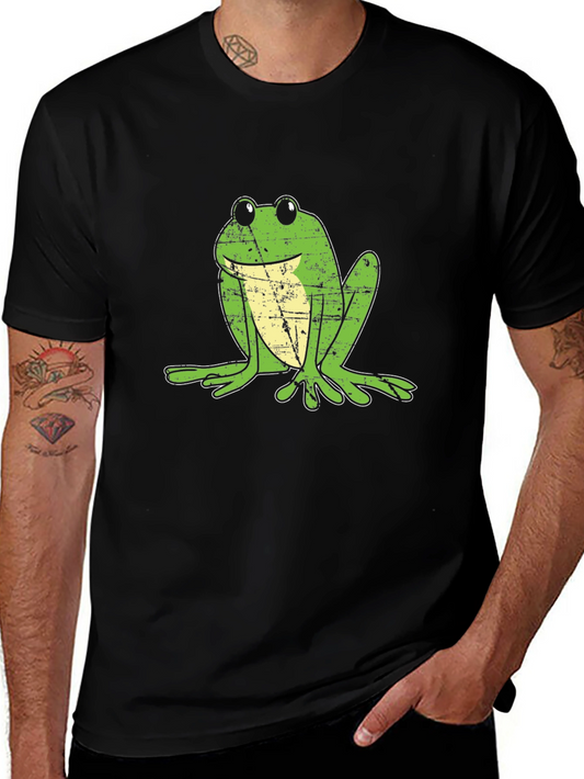 Vintage Frog Graphic Black T-Shirt