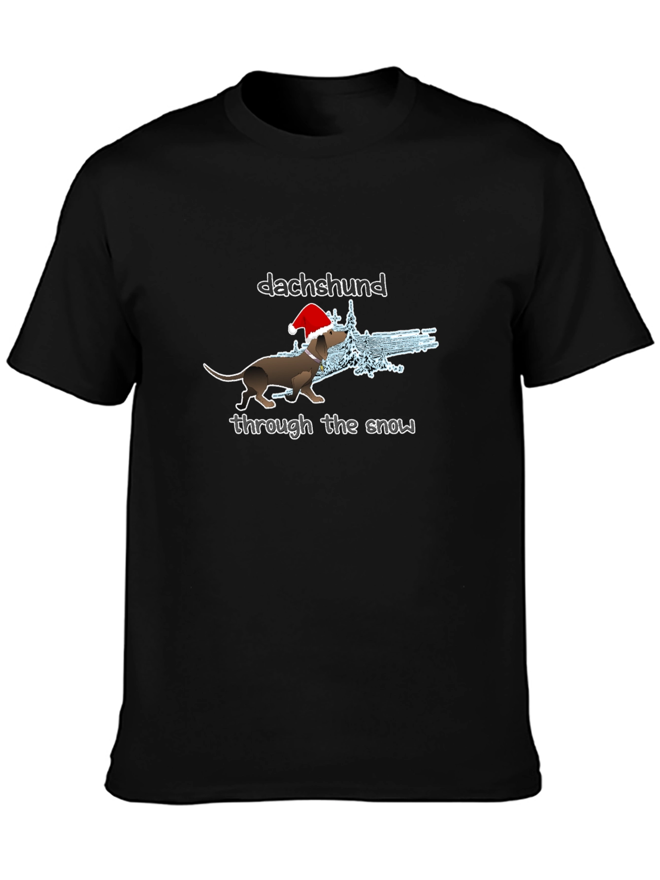 Dachshund Through The Snow Christmas T-Shirt