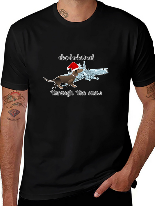 Dachshund Through The Snow Christmas T-Shirt