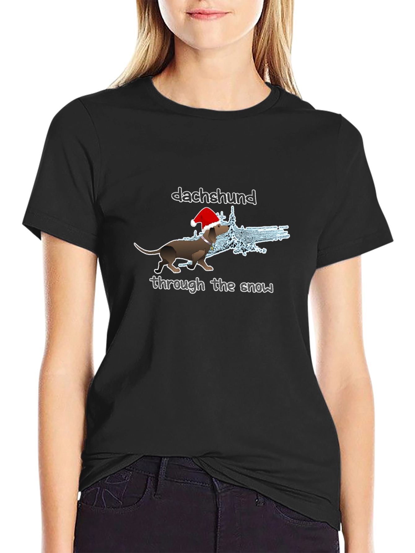 Dachshund Through The Snow Christmas T-Shirt