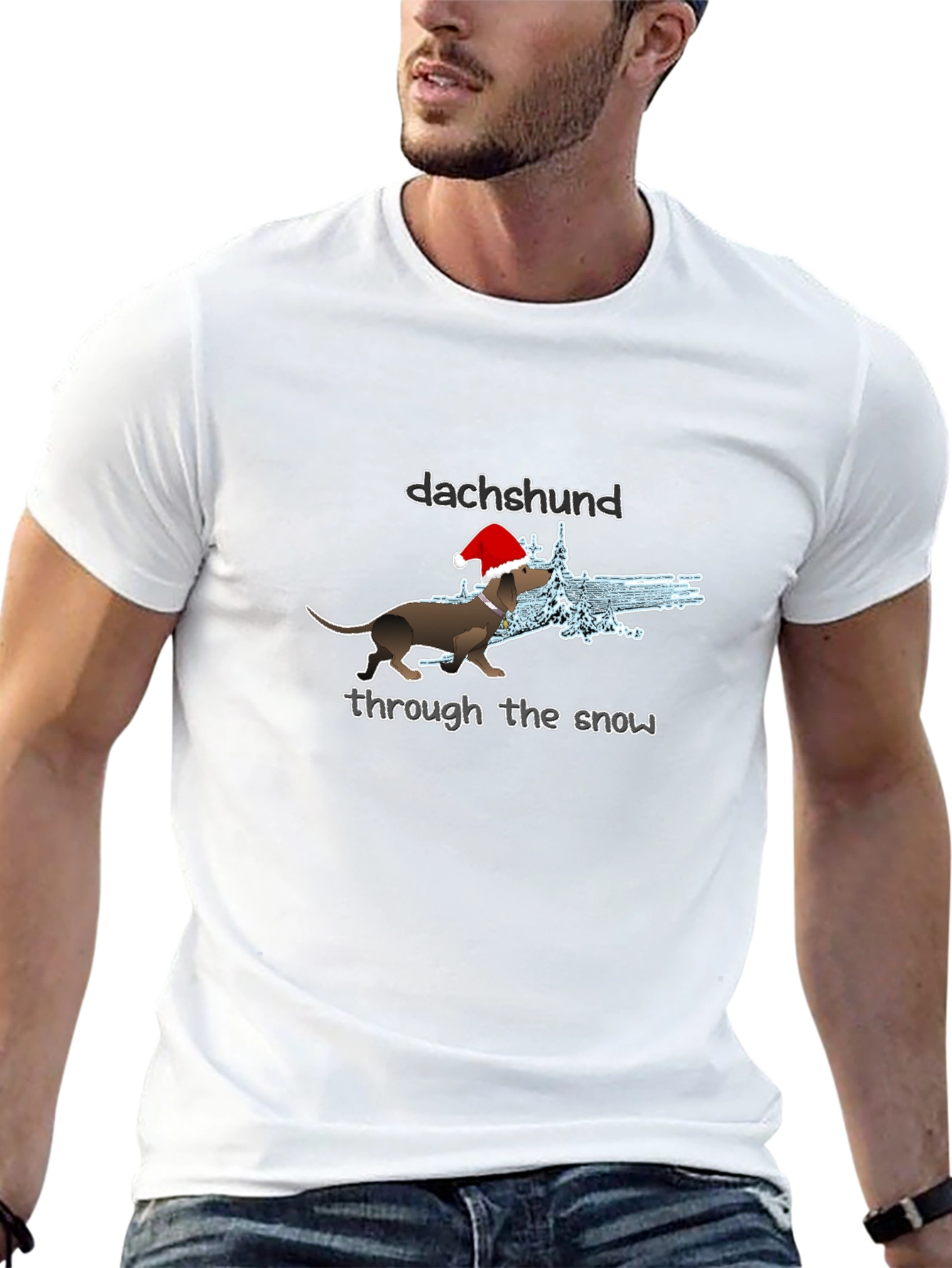 Dachshund Through The Snow Christmas T-Shirt