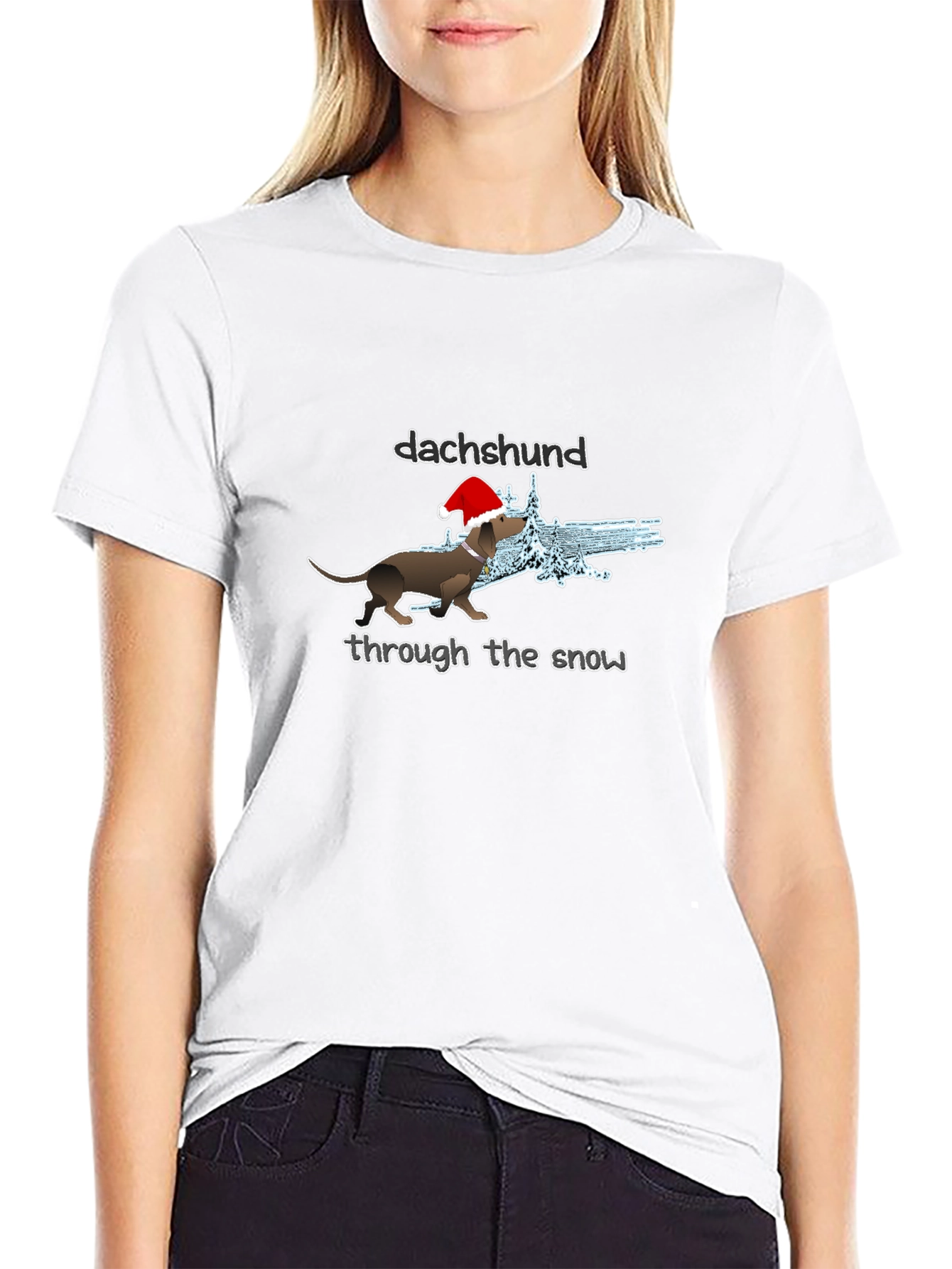 Dachshund Through The Snow Christmas T-Shirt