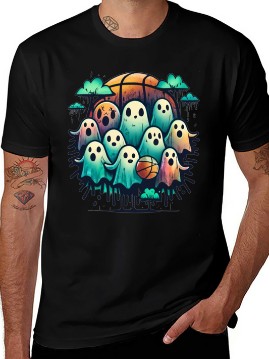 Ghostly Basketball Crew T-Shirt
