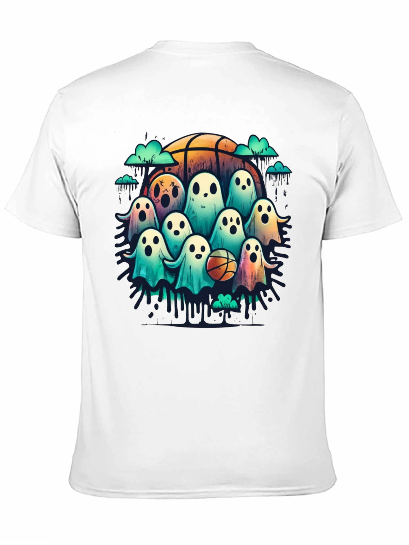 Ghostly Basketball Crew T-Shirt