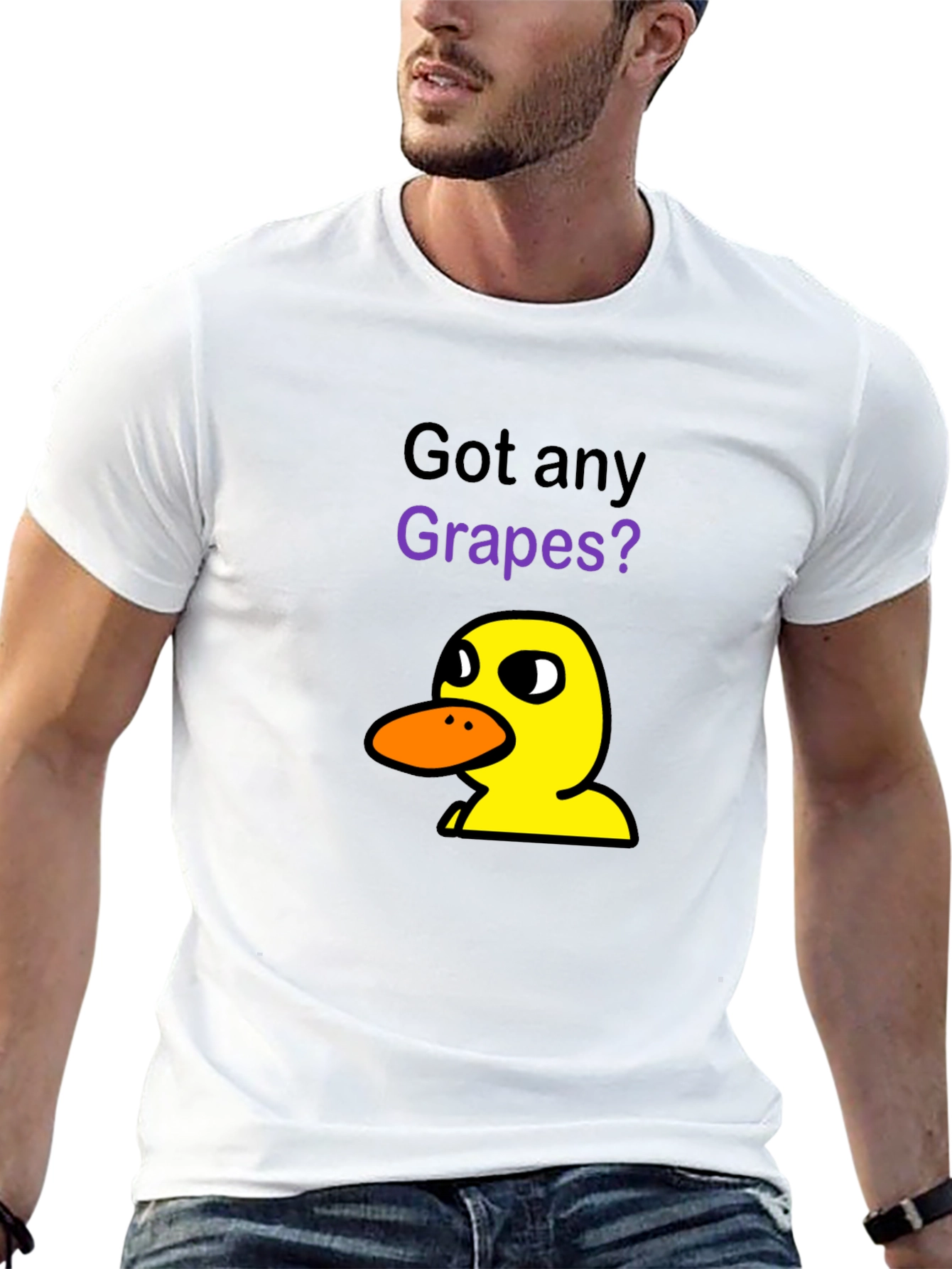 Got Any Grapes? T-Shirt | Funny Cartoon Duck Tee