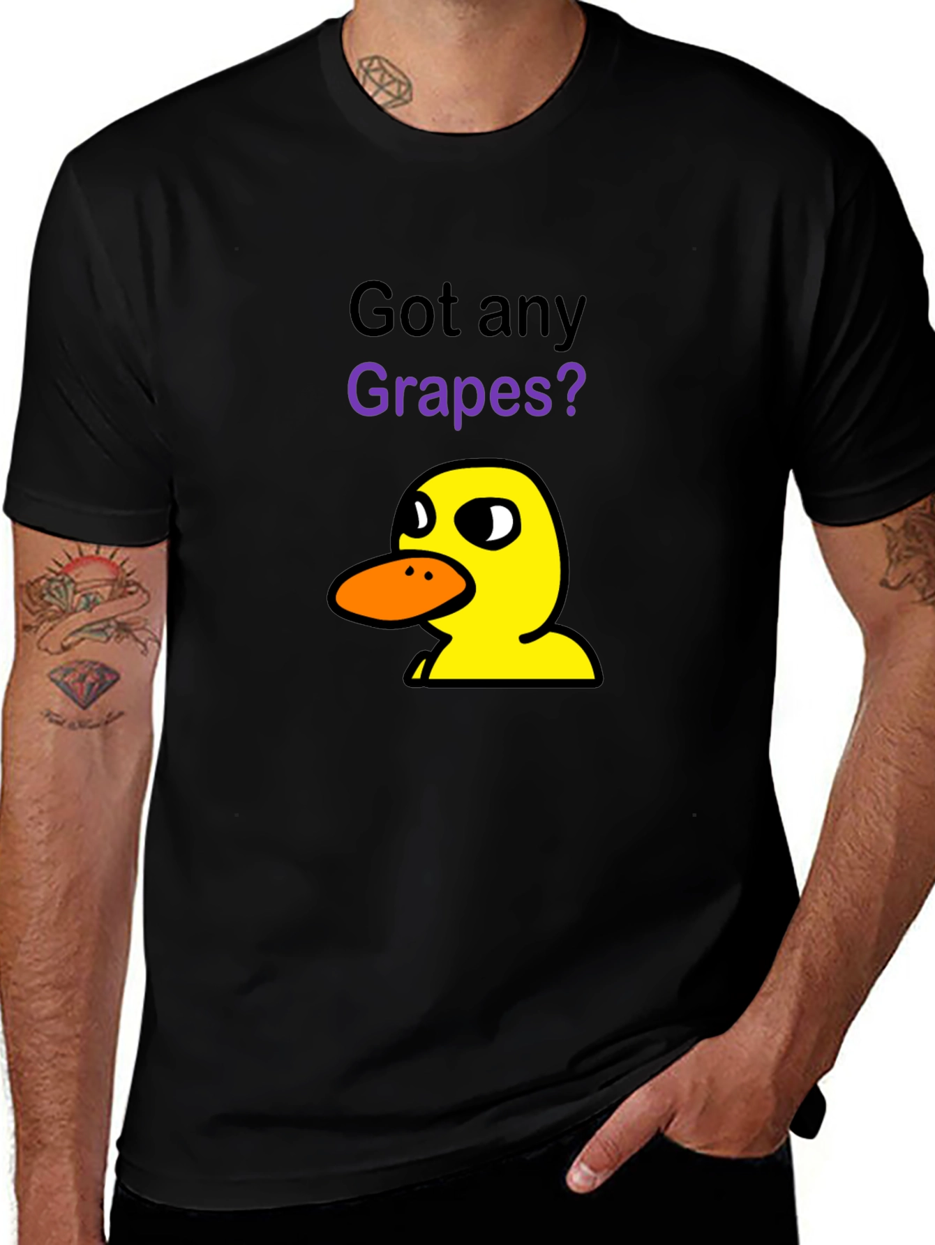 Got Any Grapes? T-Shirt | Funny Cartoon Duck Tee