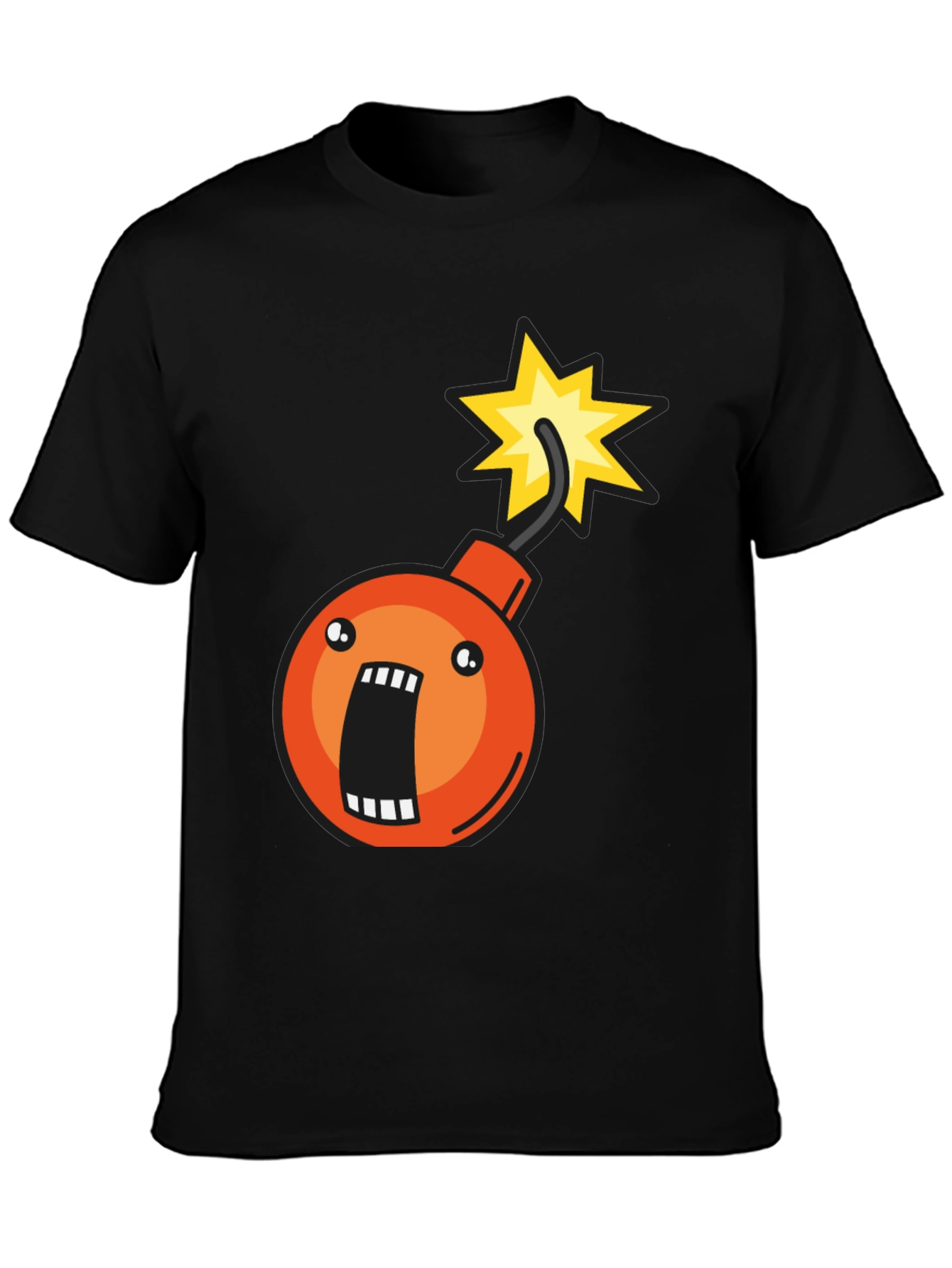 Bomb Graphic T-Shirt - Short Sleeve Crew Neck