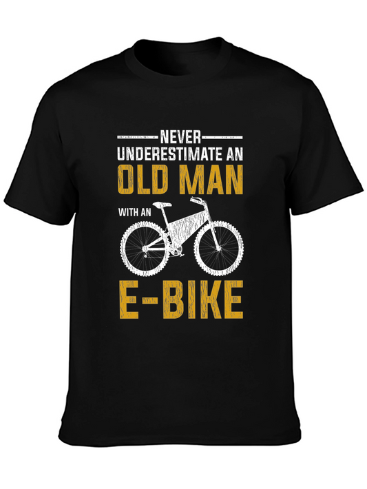 Never Underestimate an Old Man with an E-Bike T-Shirt