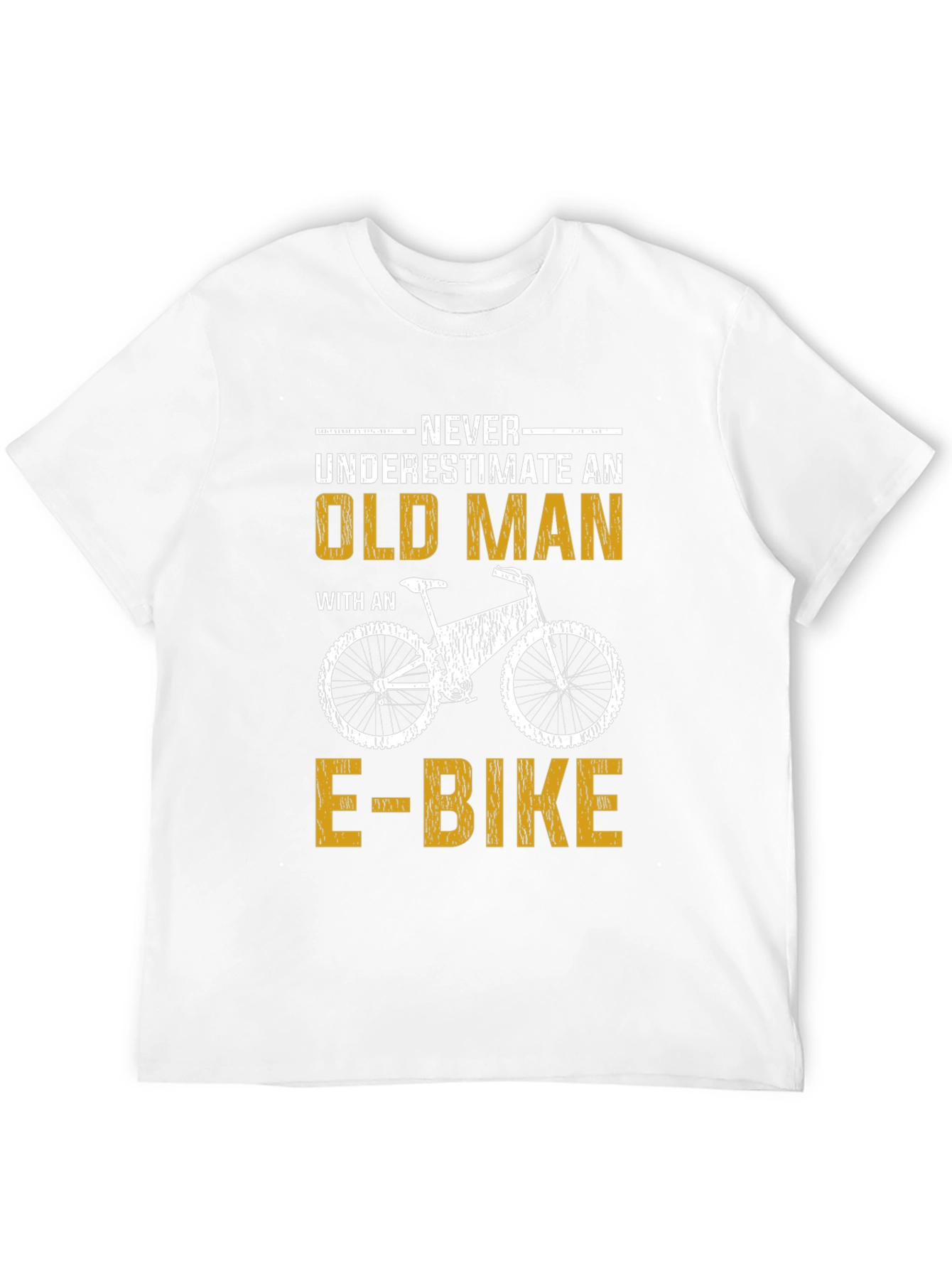 Never Underestimate an Old Man with an E-Bike T-Shirt