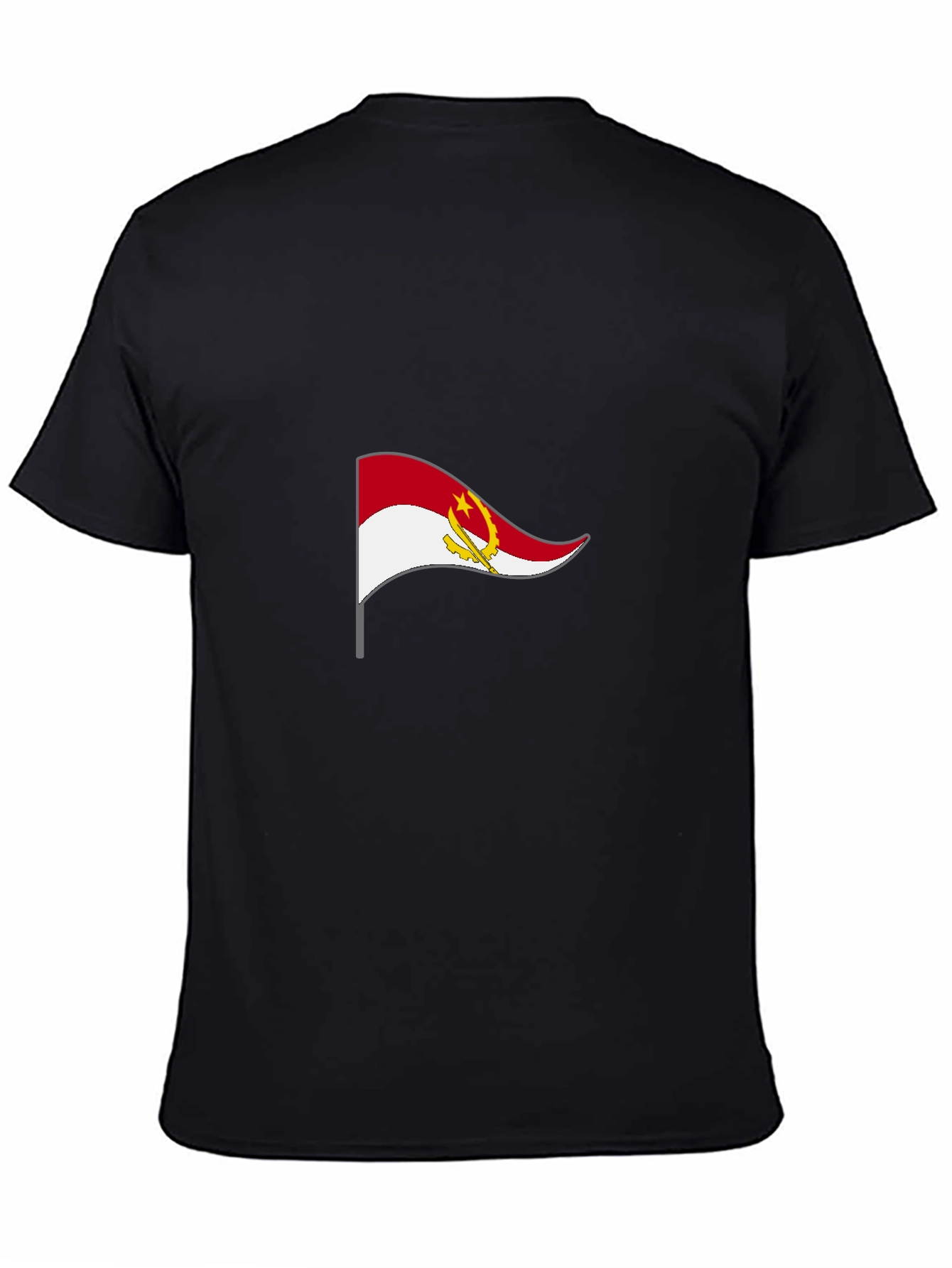 Angola Flag Black T-Shirt - Show Your Pride!