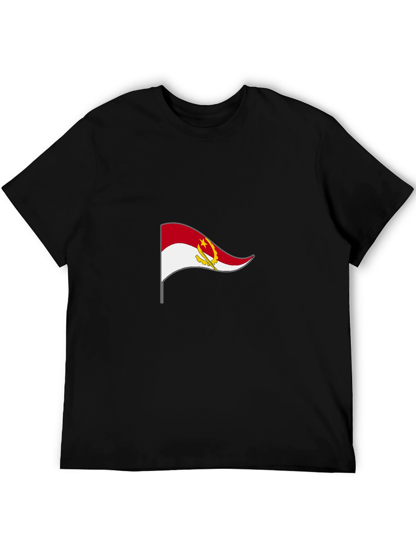 Angola Flag Black T-Shirt - Show Your Pride!