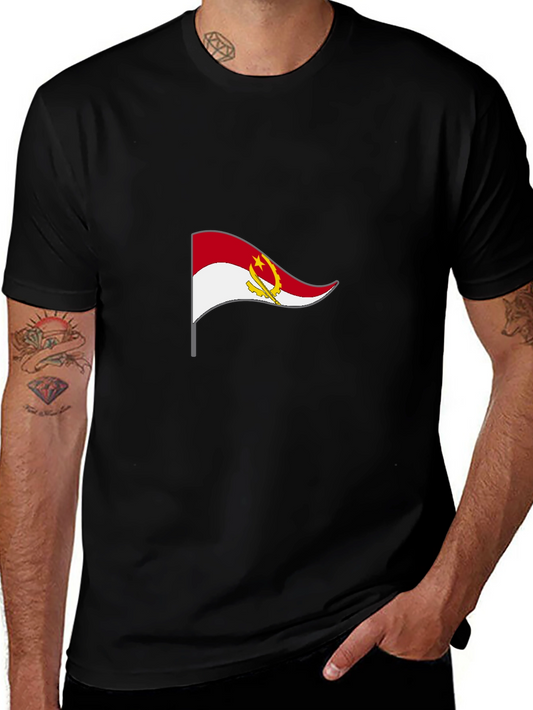 Angola Flag Black T-Shirt - Show Your Pride!
