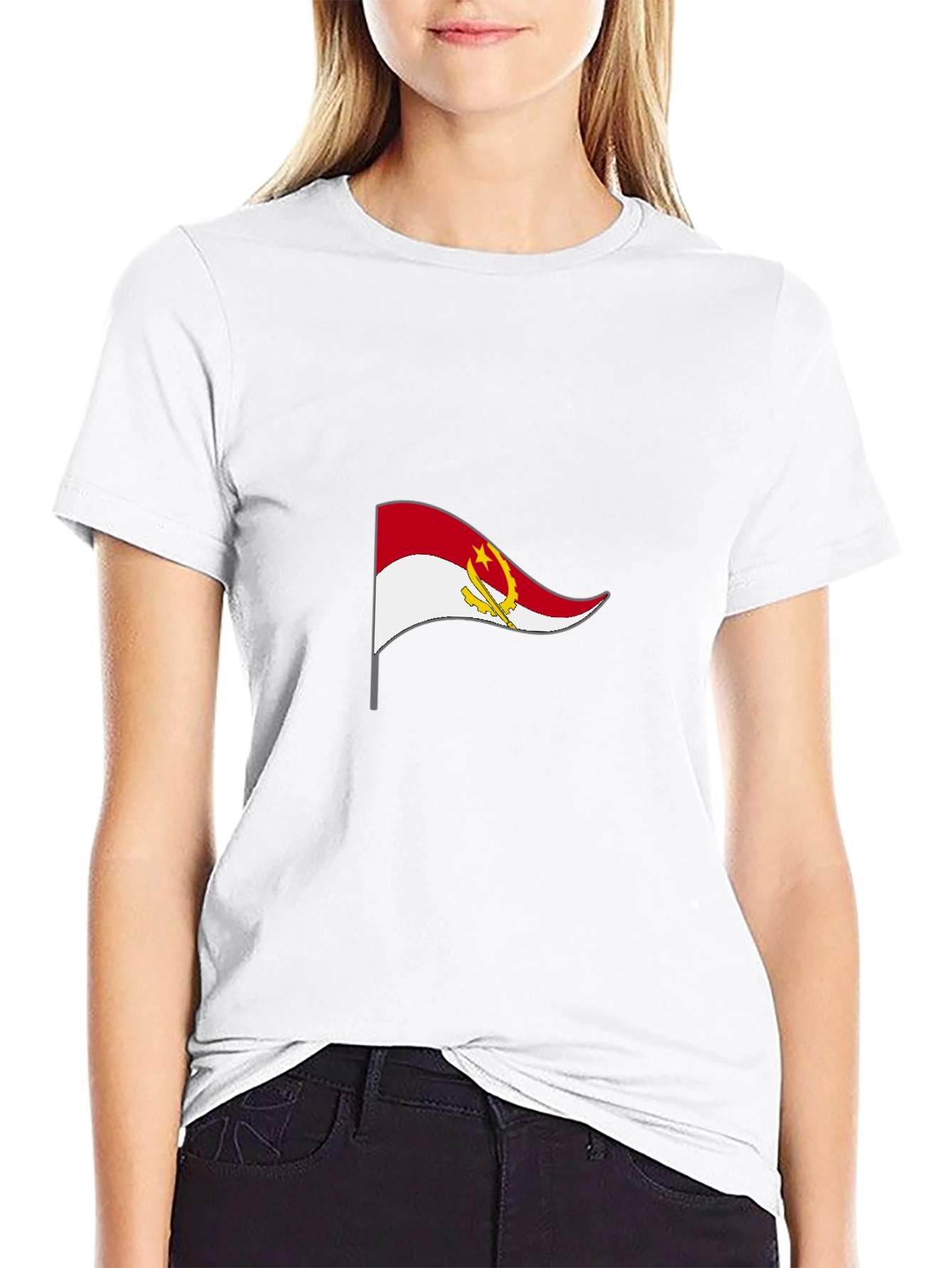 Angola Flag Black T-Shirt - Show Your Pride!