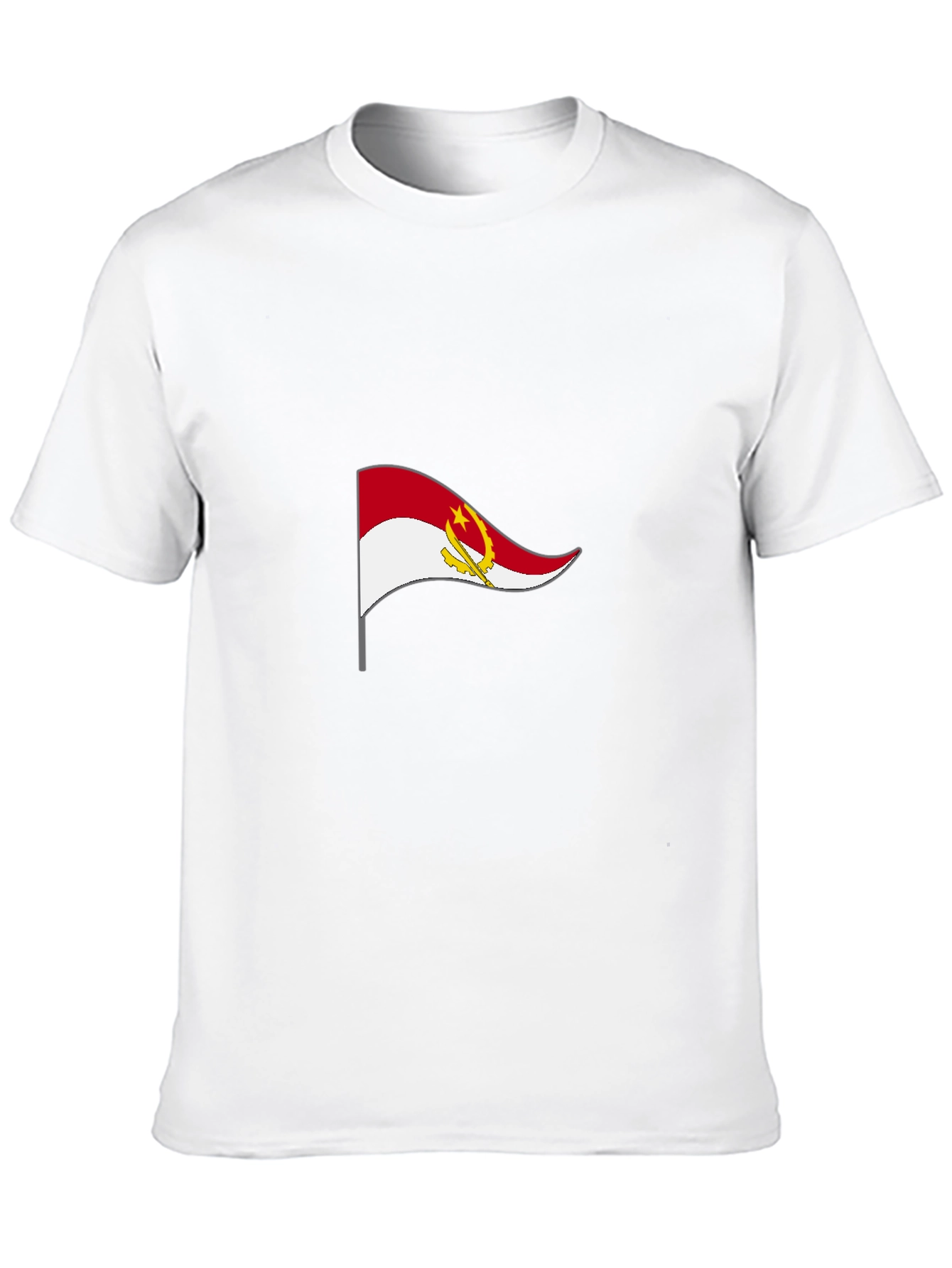 Angola Flag Black T-Shirt - Show Your Pride!