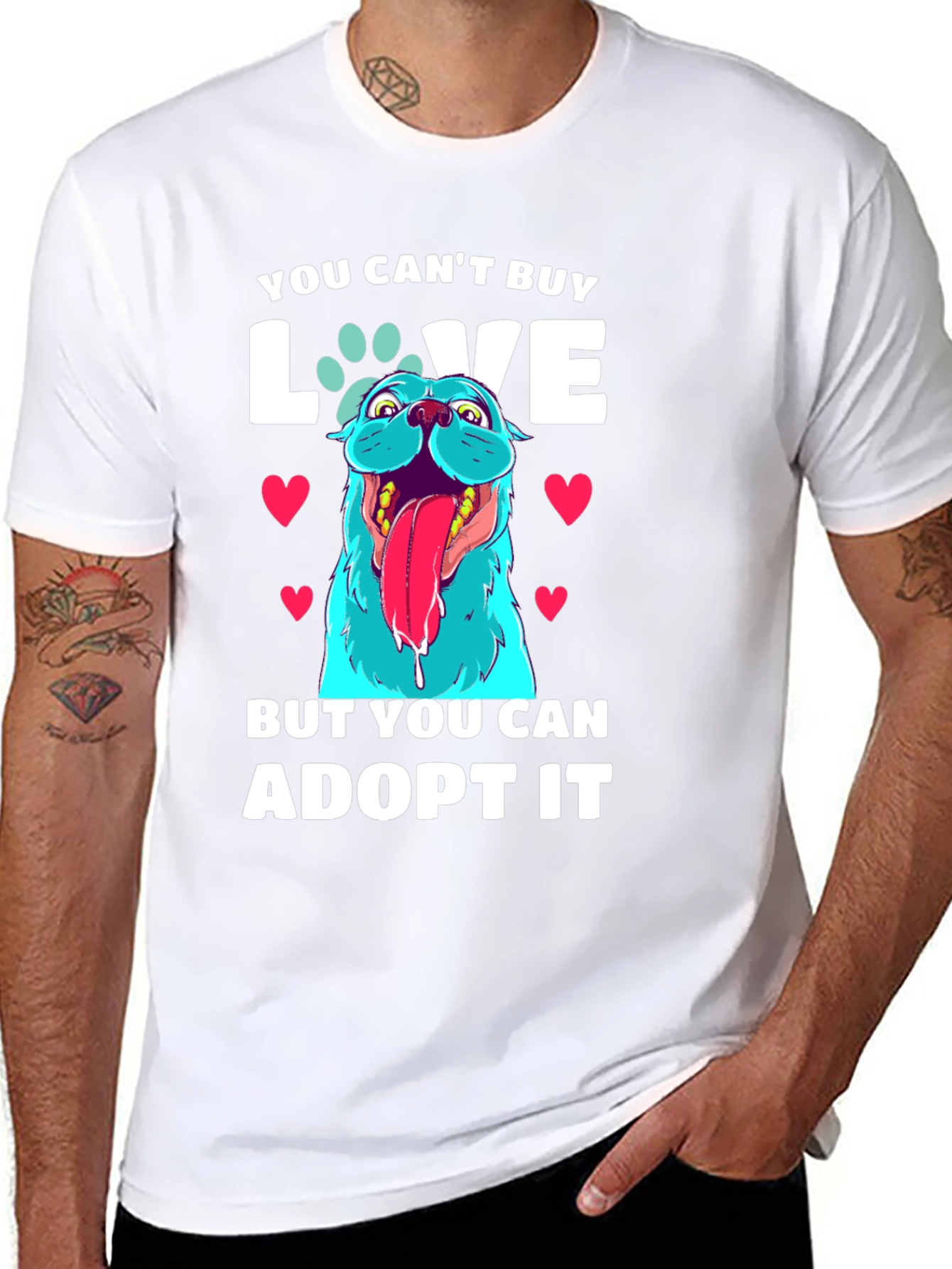 Adopt Dont Shop - Dog Graphic T-Shirt