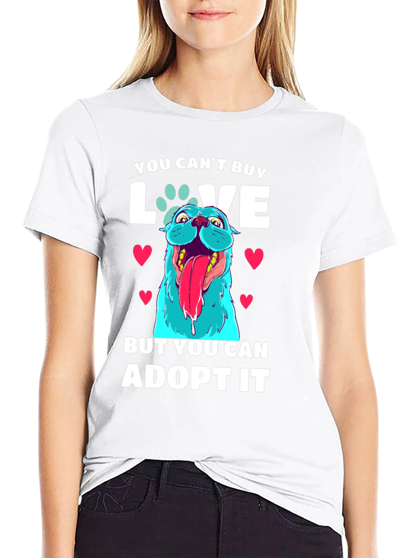 Adopt Dont Shop - Dog Graphic T-Shirt