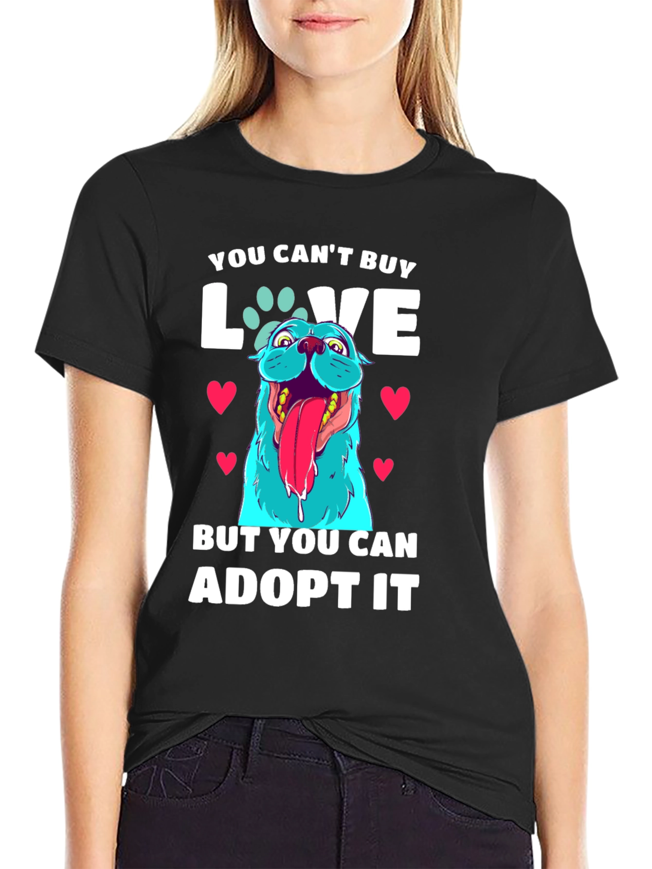 Adopt Dont Shop - Dog Graphic T-Shirt