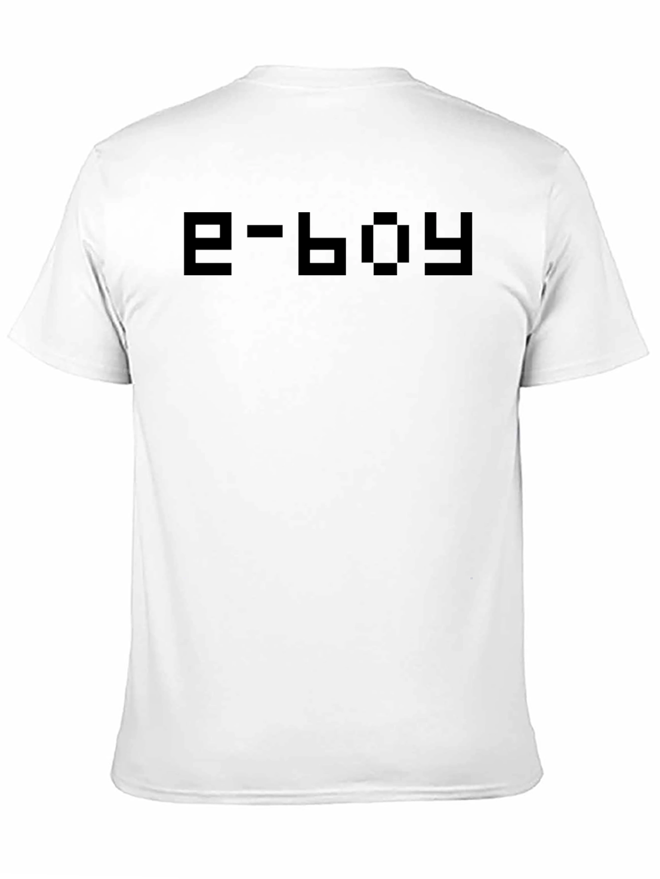 Pixel E-Boy Graphic Tee - Soft Black Cotton T-Shirt