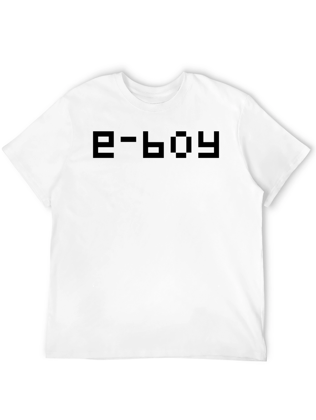 Pixel E-Boy Graphic Tee - Soft Black Cotton T-Shirt