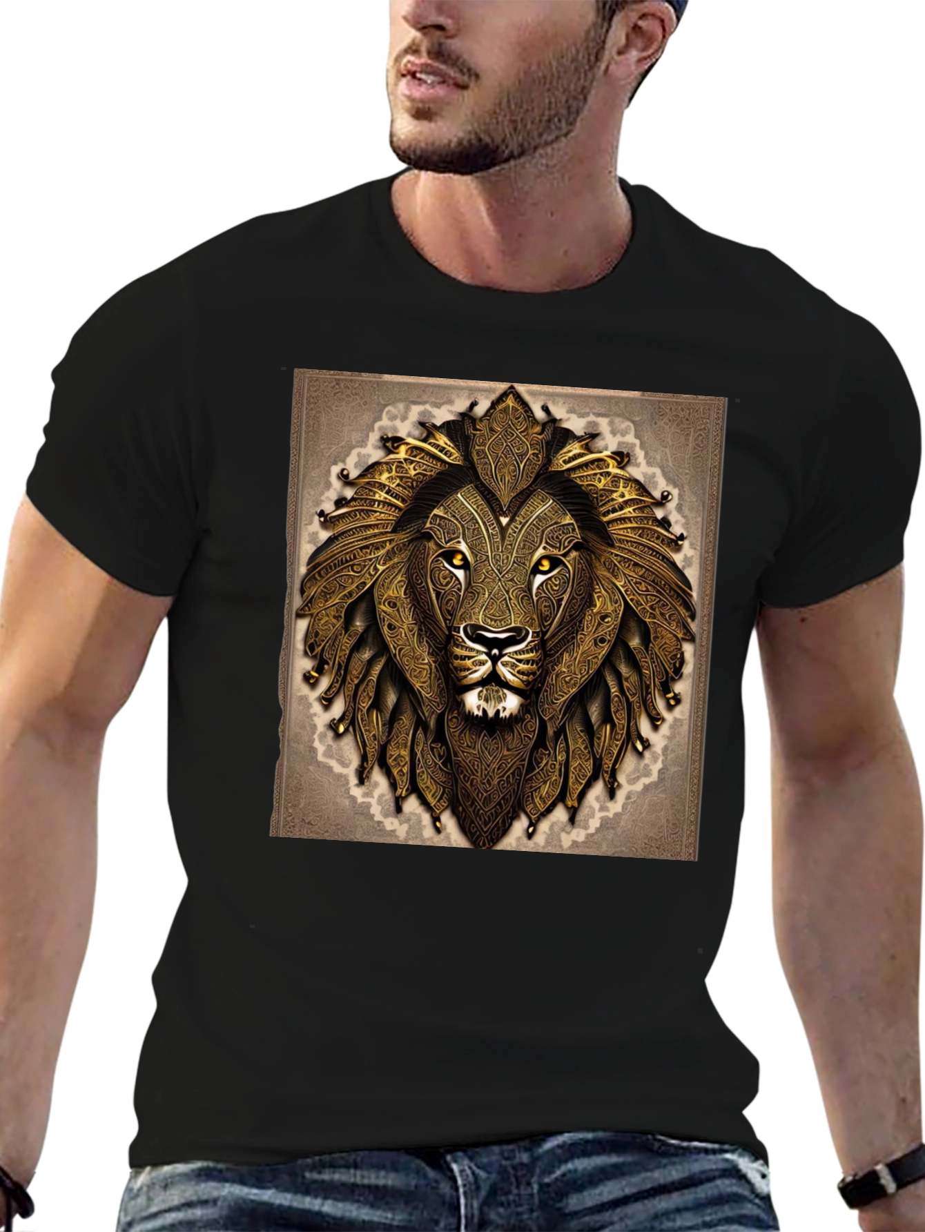 Lion King Graphic T-Shirt - Stylish Black Tee