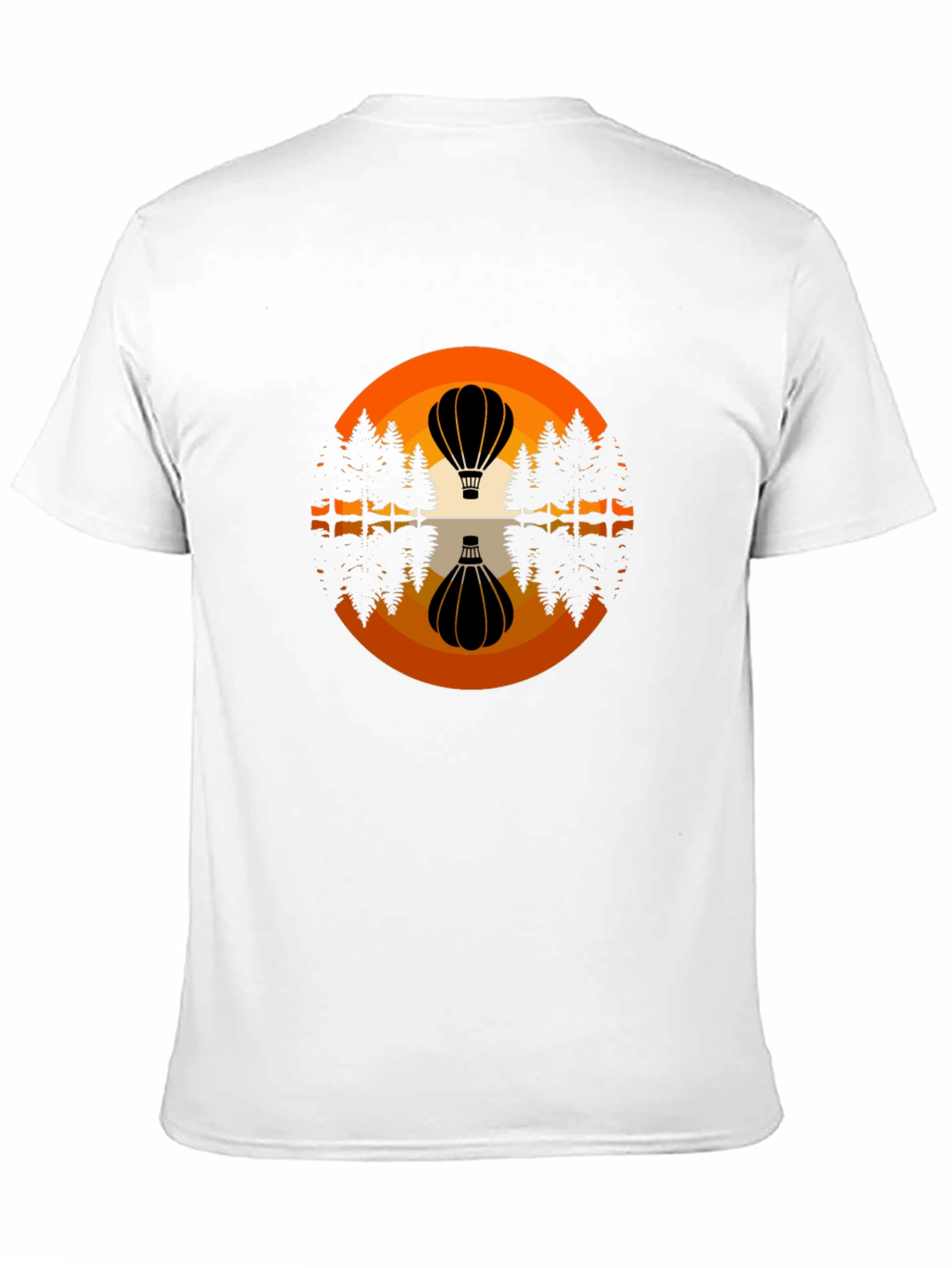 Hot Air Balloon Reflection Graphic Tee