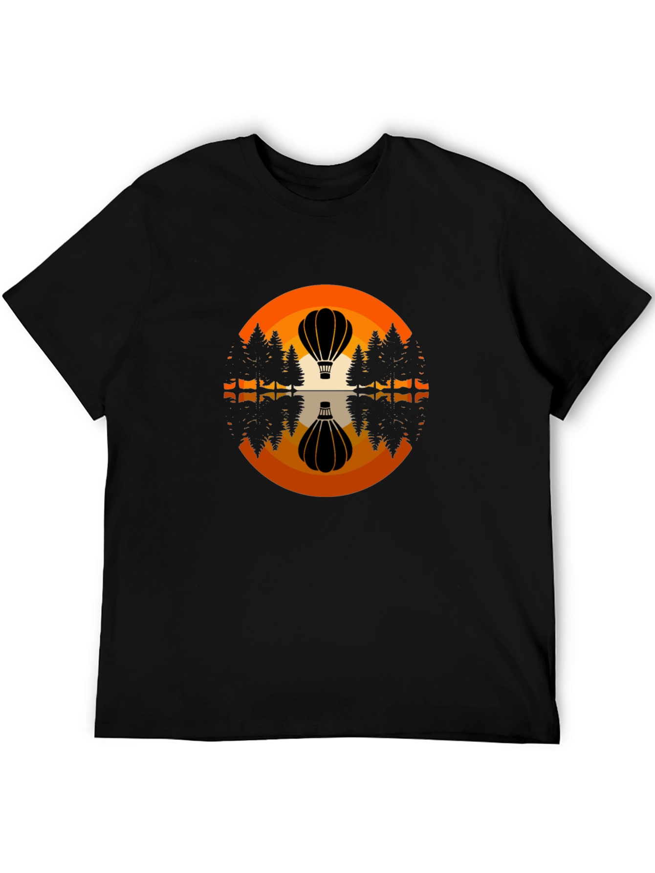 Hot Air Balloon Reflection Graphic Tee