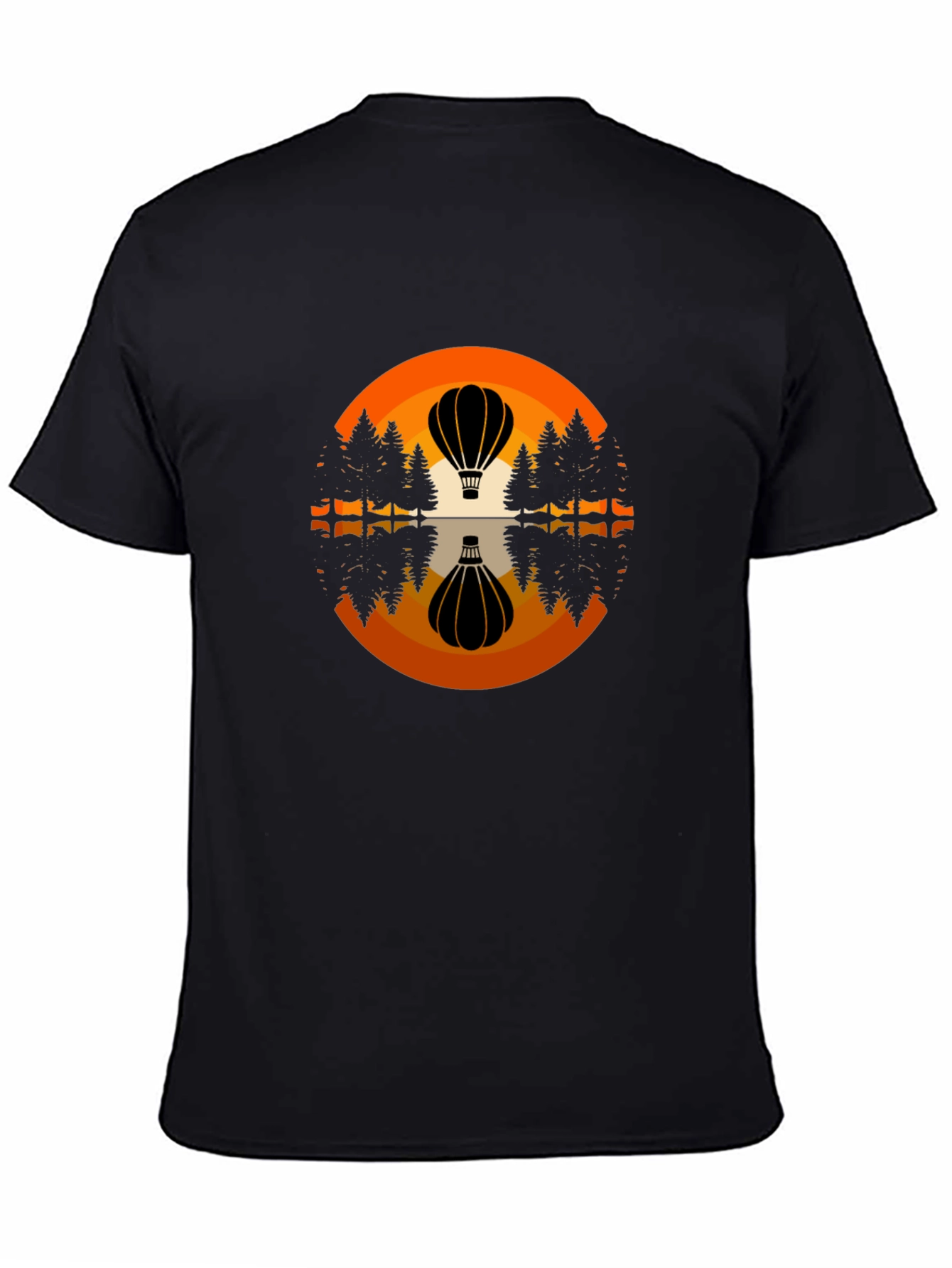 Hot Air Balloon Reflection Graphic Tee