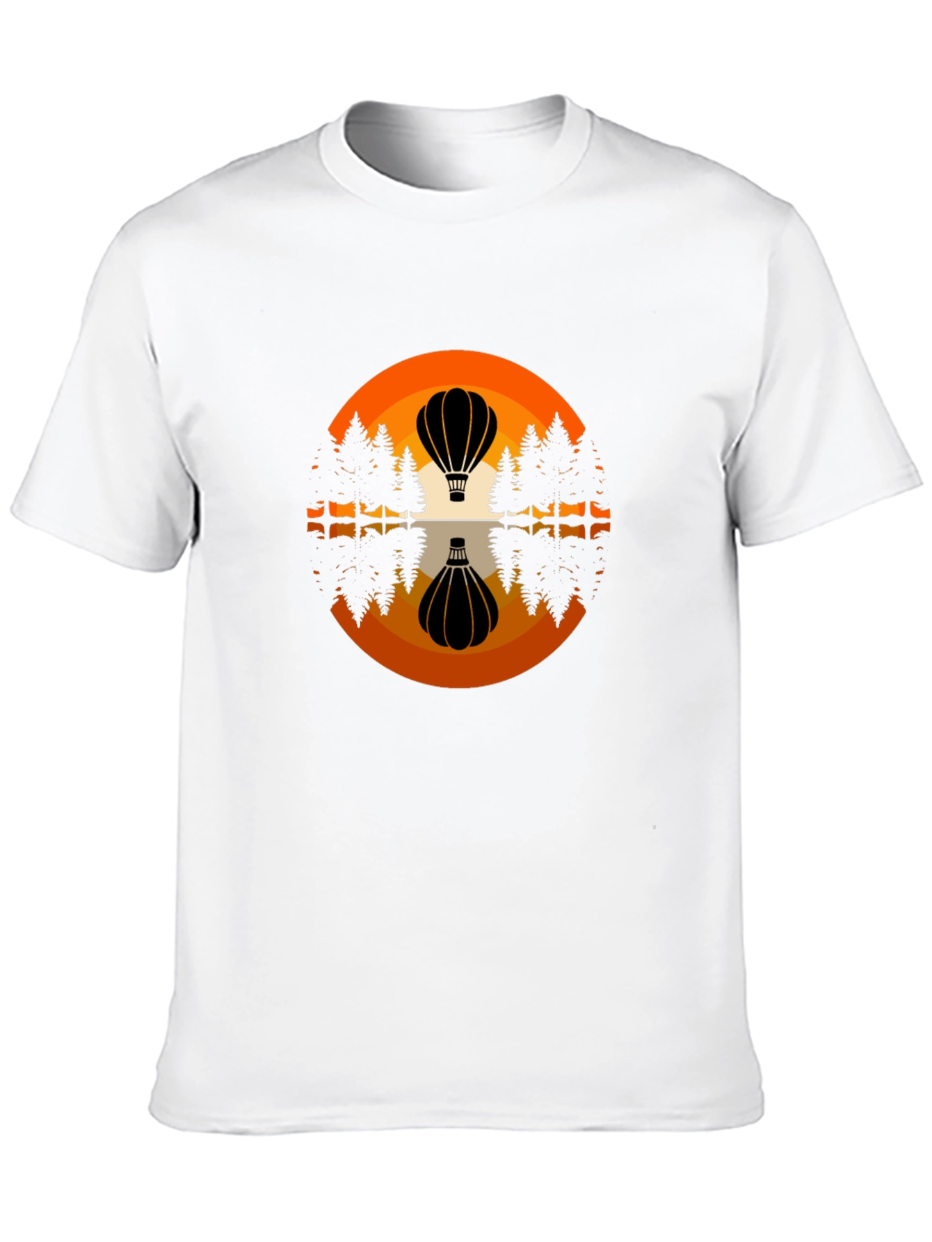 Hot Air Balloon Reflection Graphic Tee