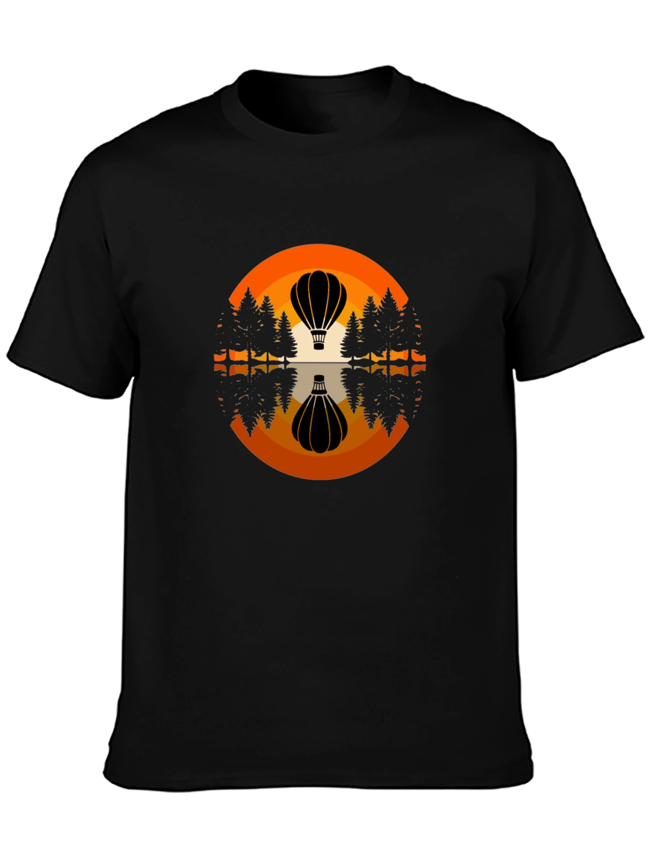 Hot Air Balloon Reflection Graphic Tee
