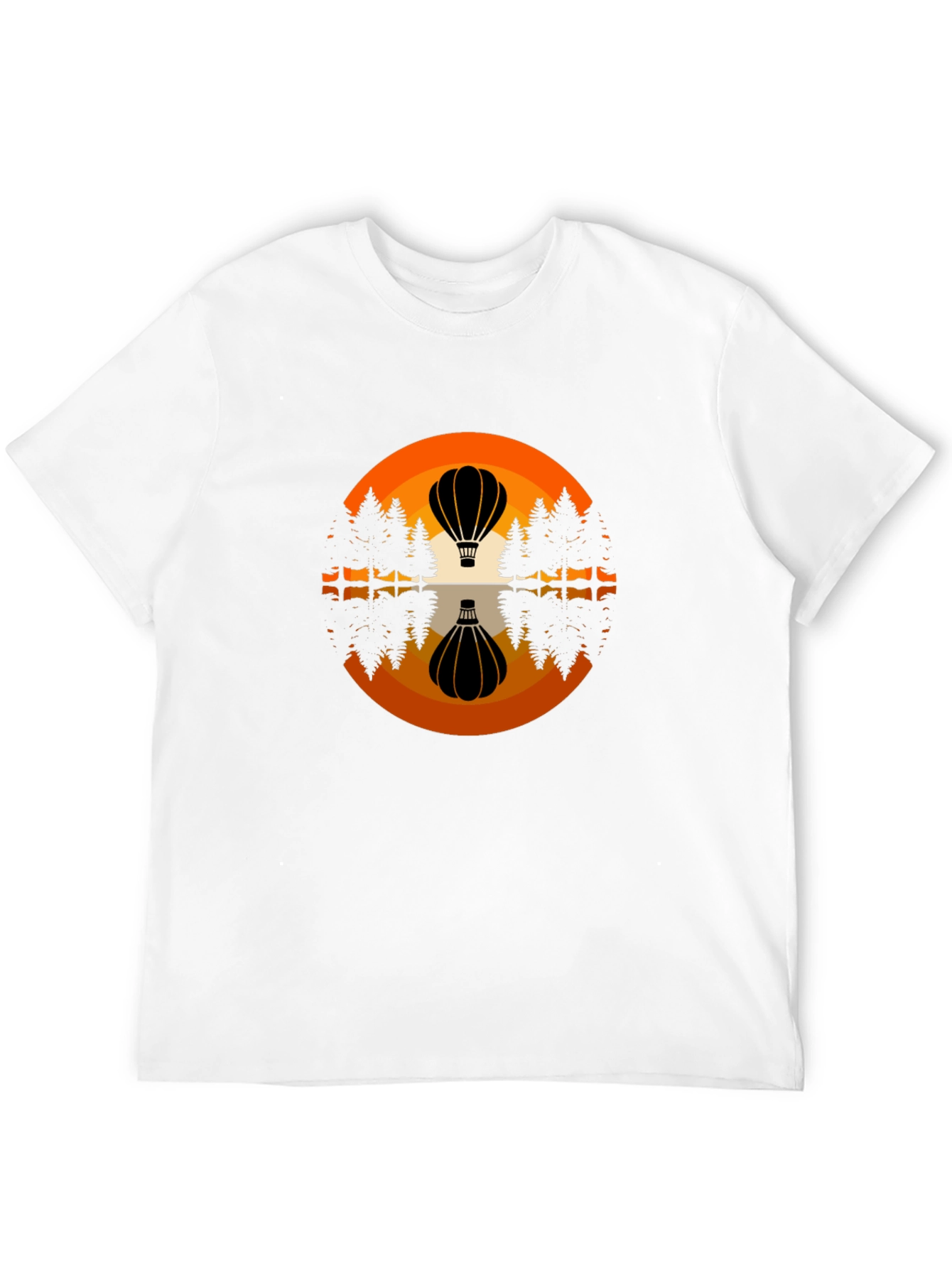 Hot Air Balloon Reflection Graphic Tee