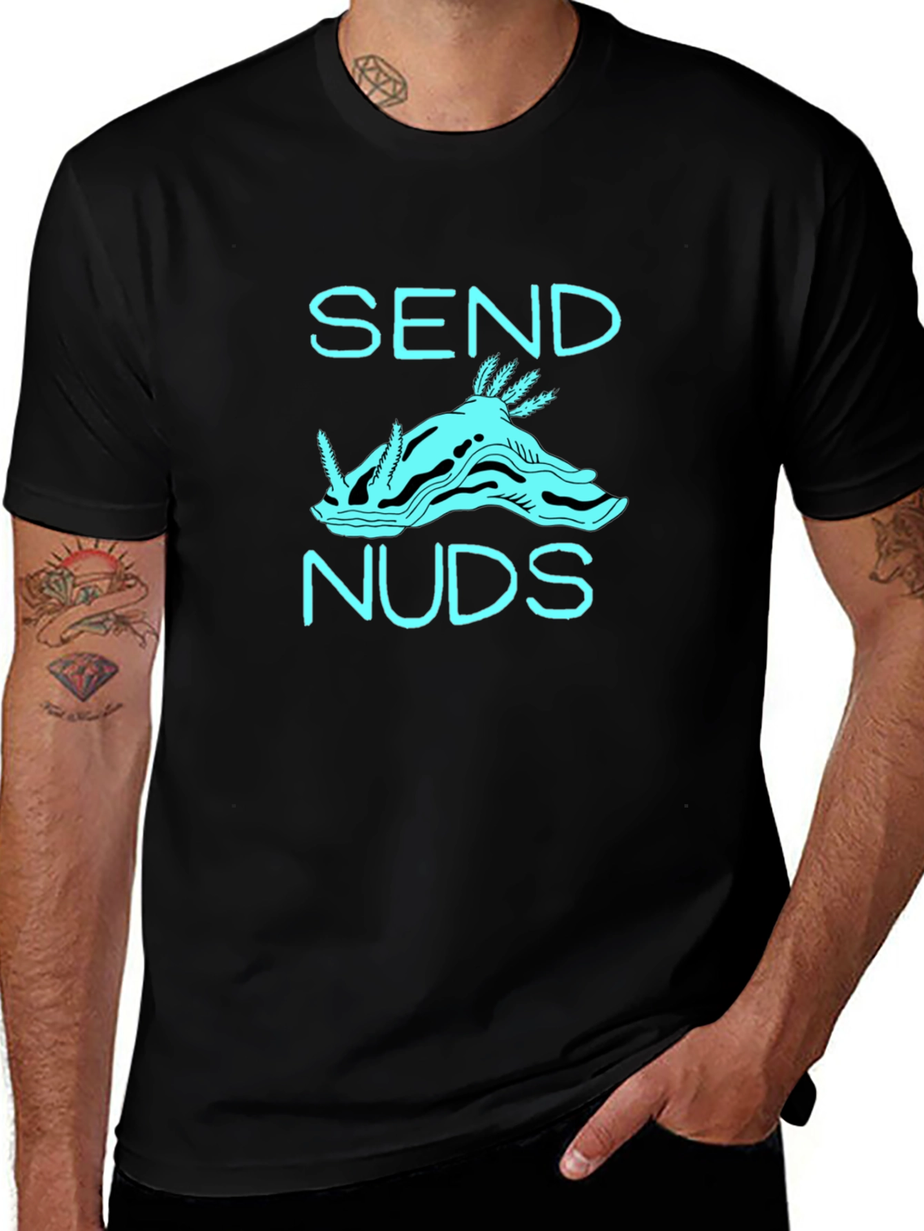 Send Noods Funny Graphic T-Shirt - Black