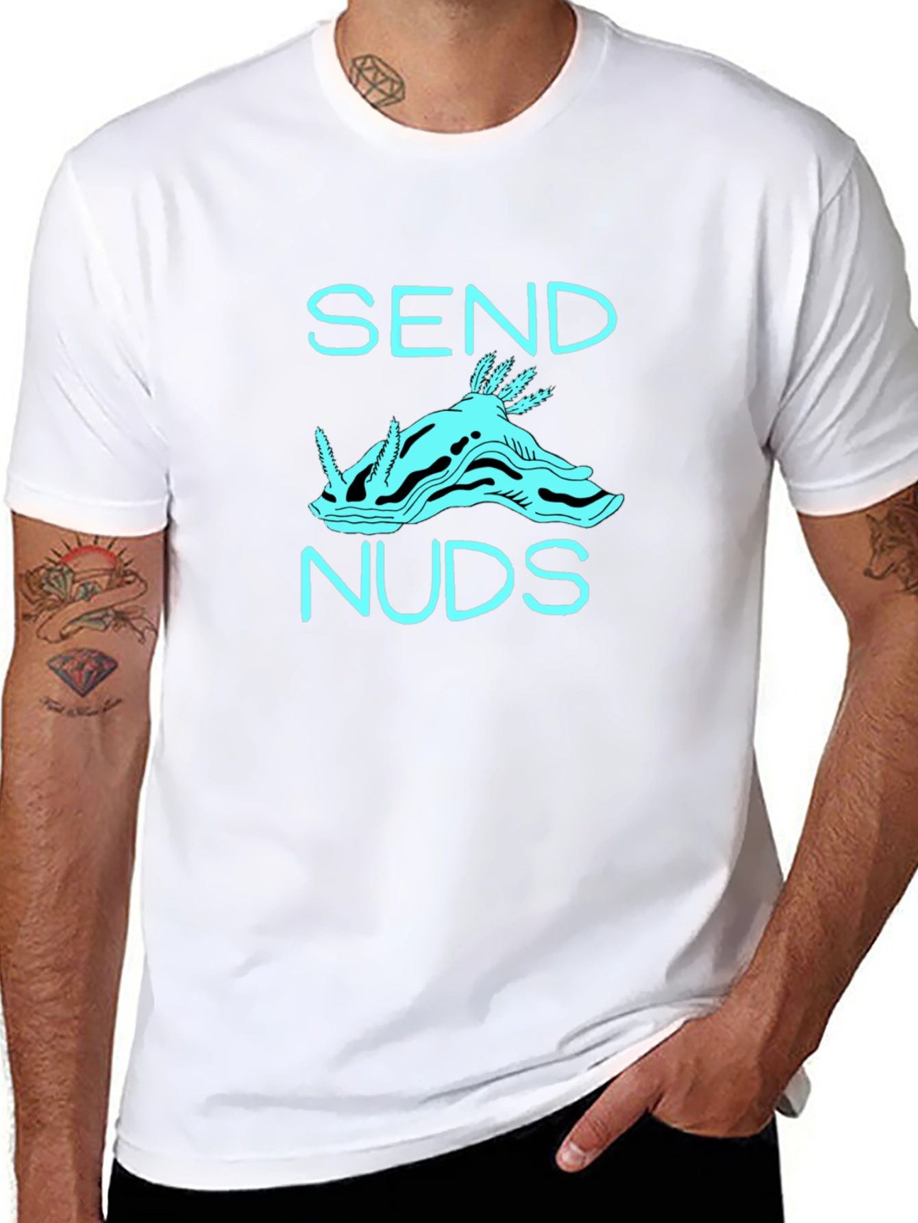 Send Noods Funny Graphic T-Shirt - Black