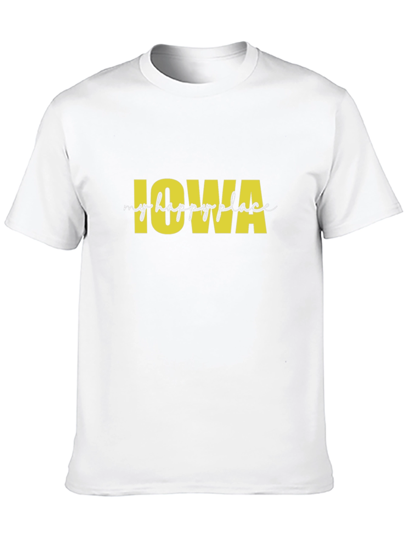 Iowa My Happy Place Black T-Shirt