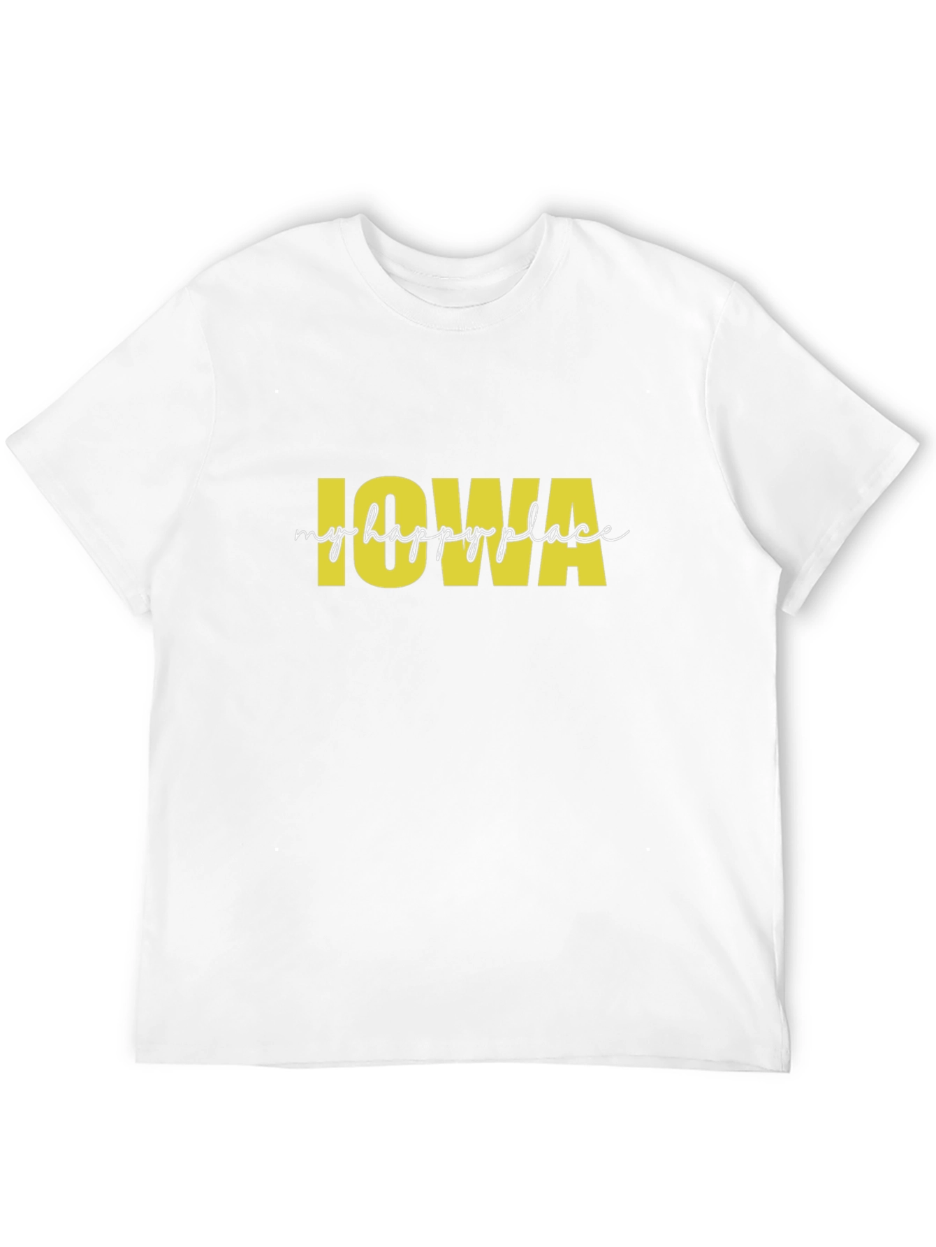 Iowa My Happy Place Black T-Shirt