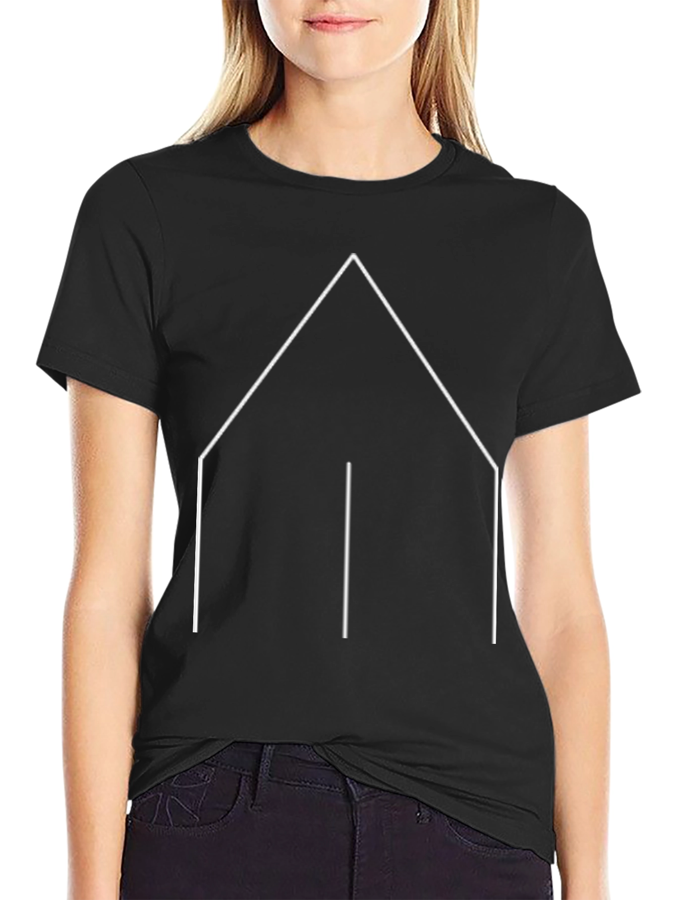 Minimalist Geometric House T-Shirt