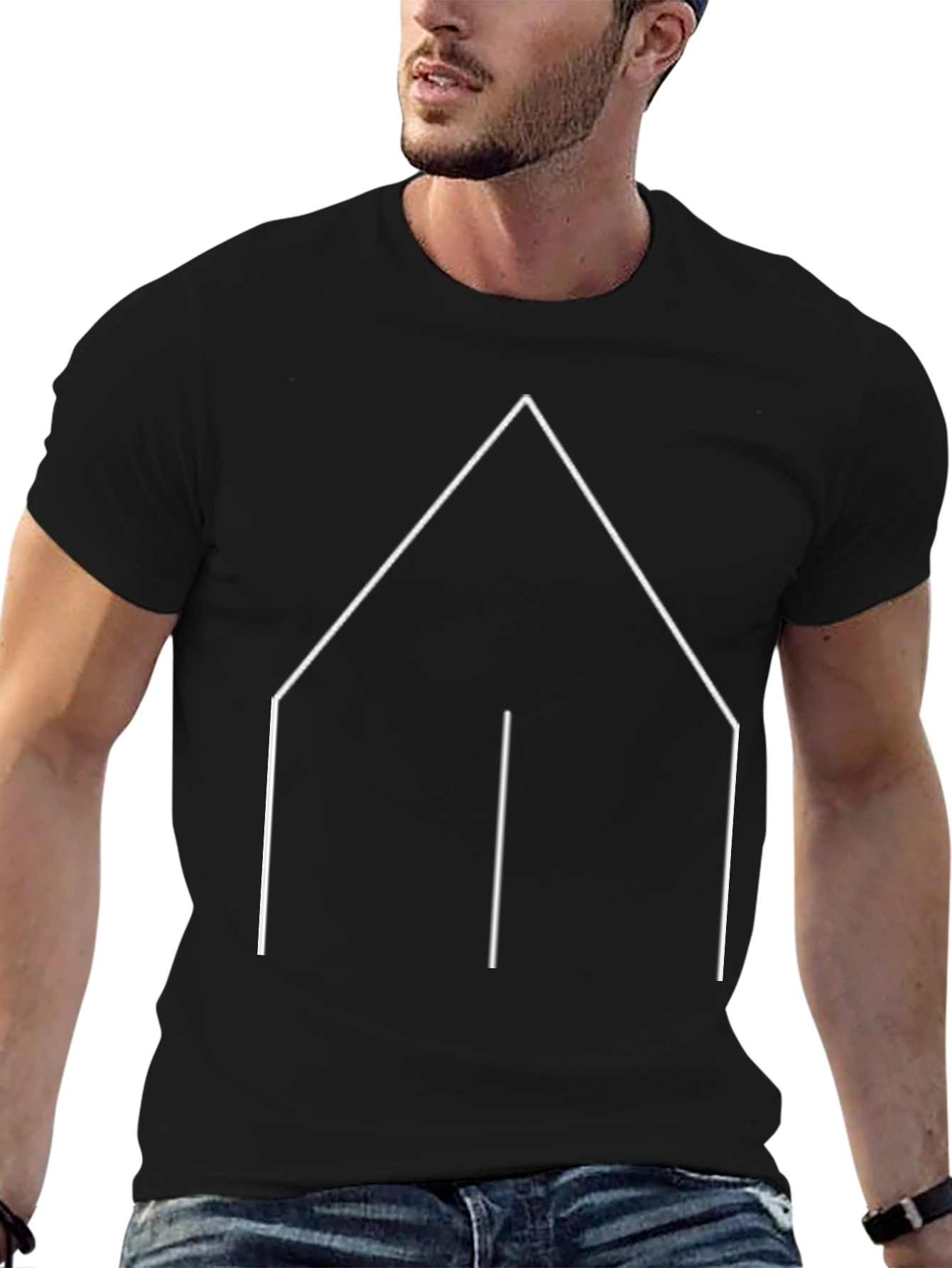 Minimalist Geometric House T-Shirt