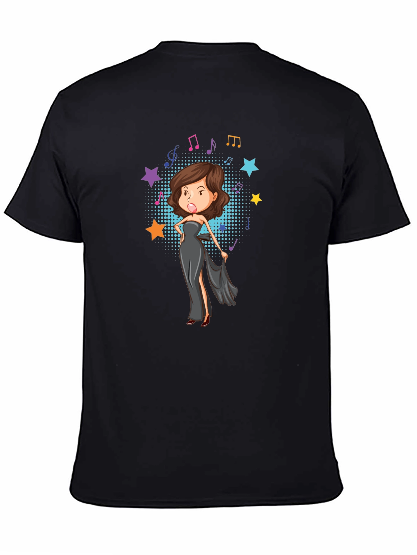 Cartoon Diva Graphic T-Shirt
