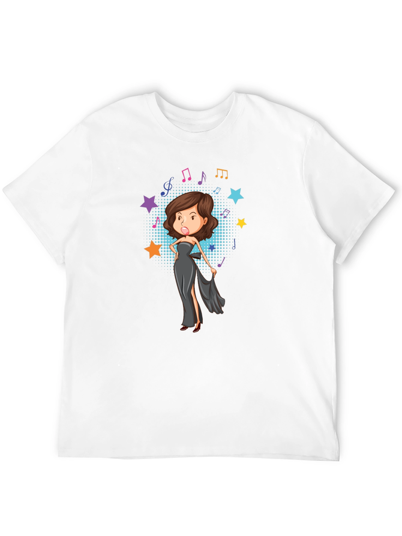 Cartoon Diva Graphic T-Shirt